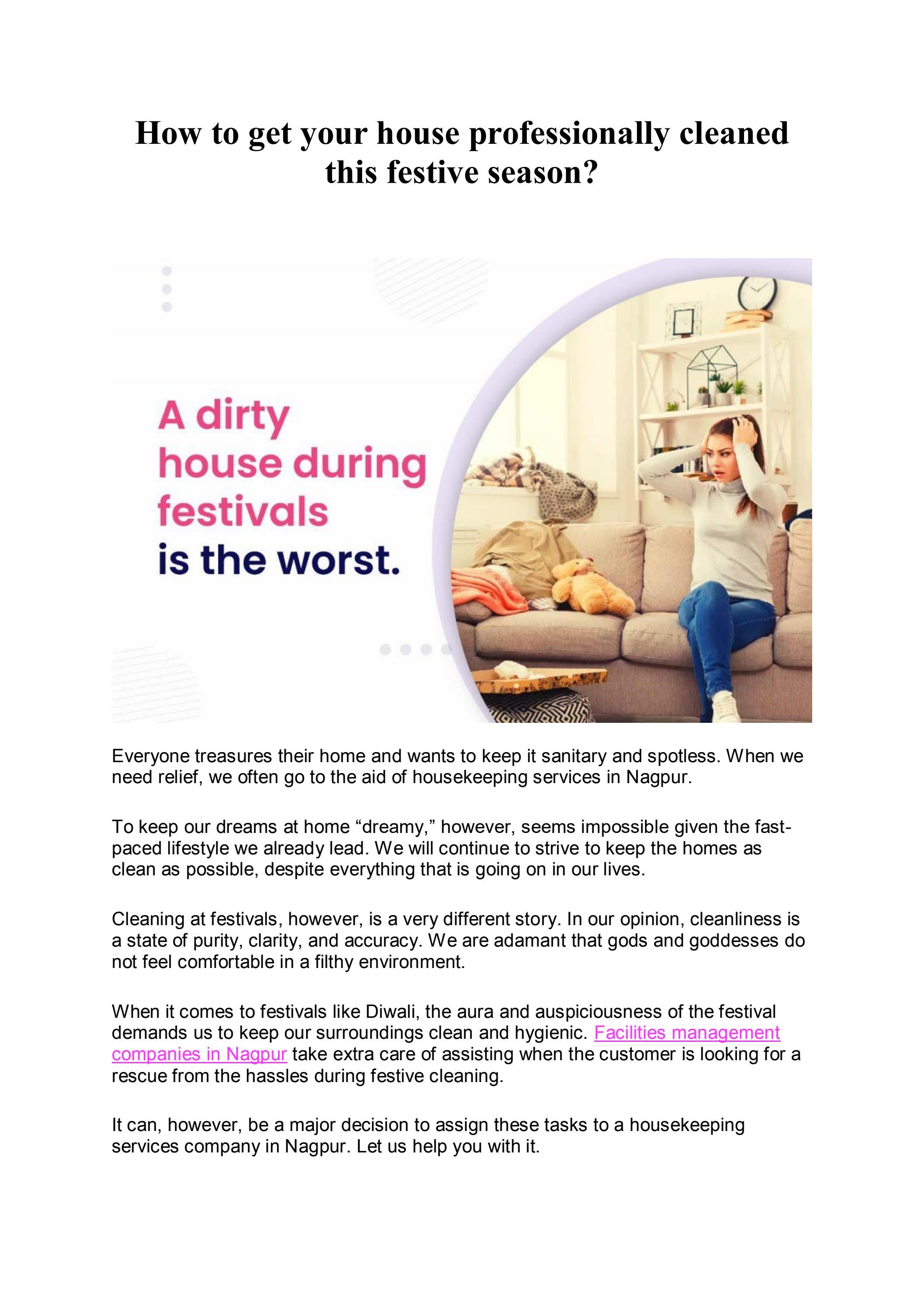 How to get your house professionally cleaned this festive season? by