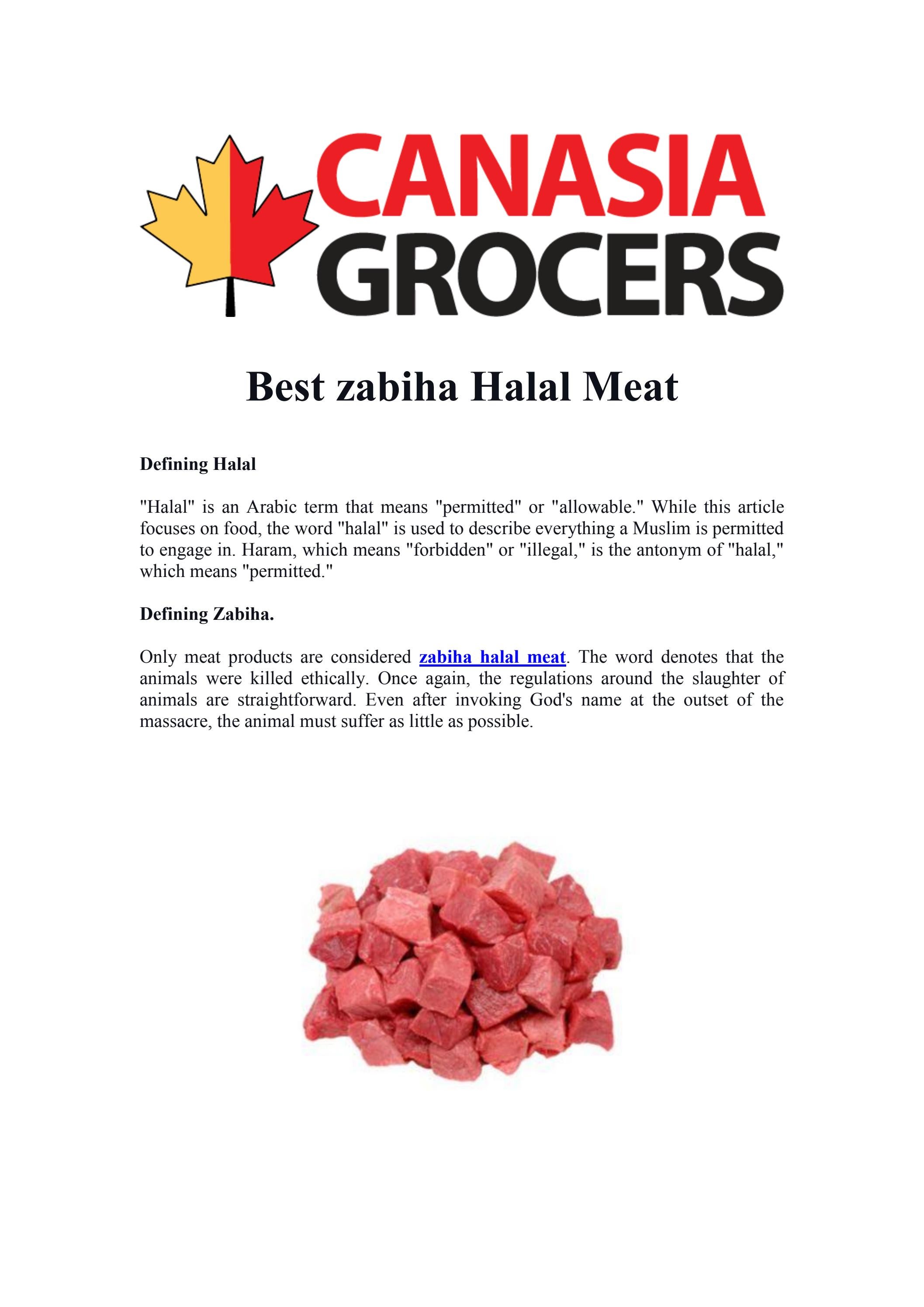 Best zabiha Halal Meat by Canasia Grocers Issuu
