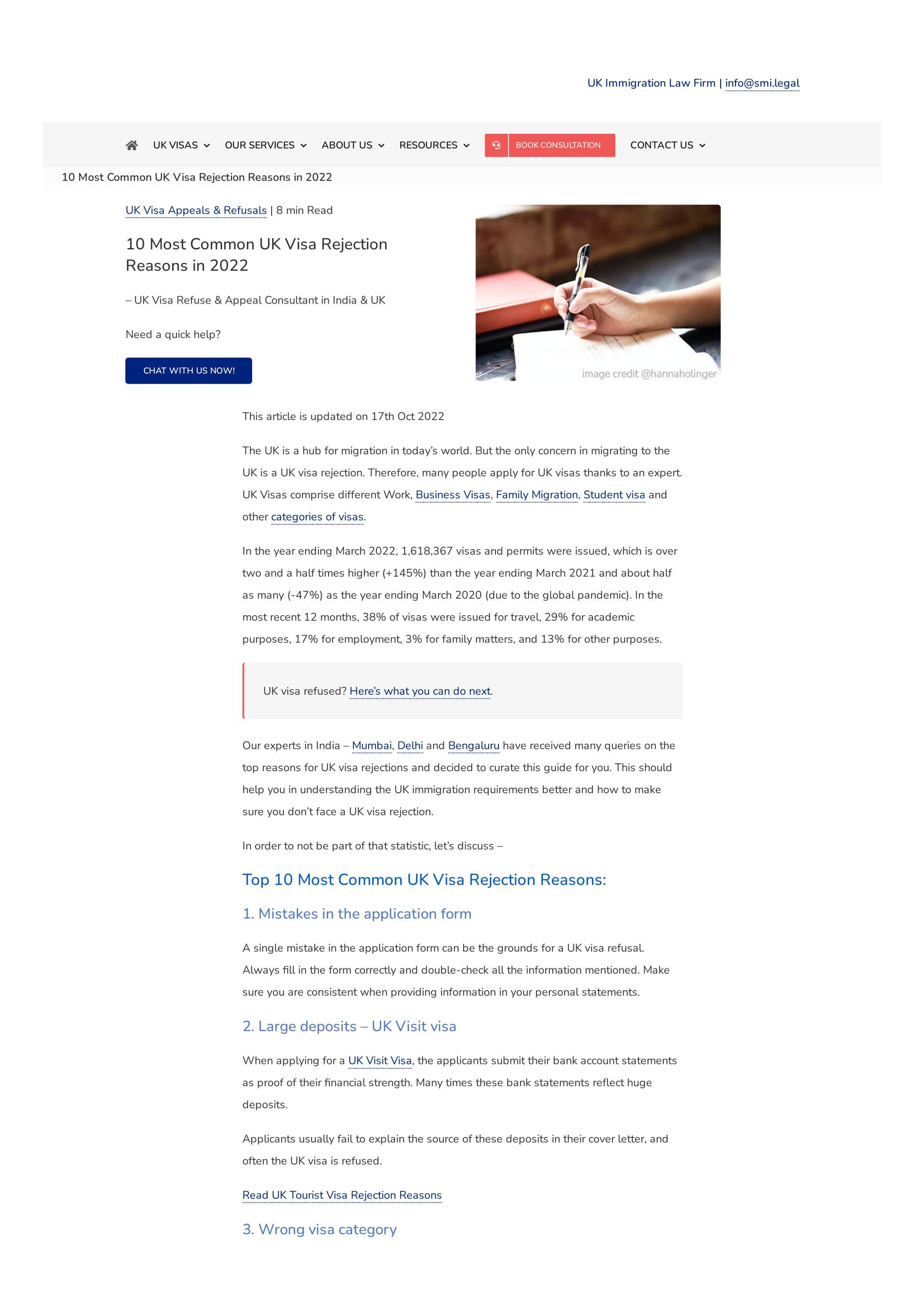 10 Most Common UK Visa Rejection Reasons In 2022 By The SmartMove2UK By 
