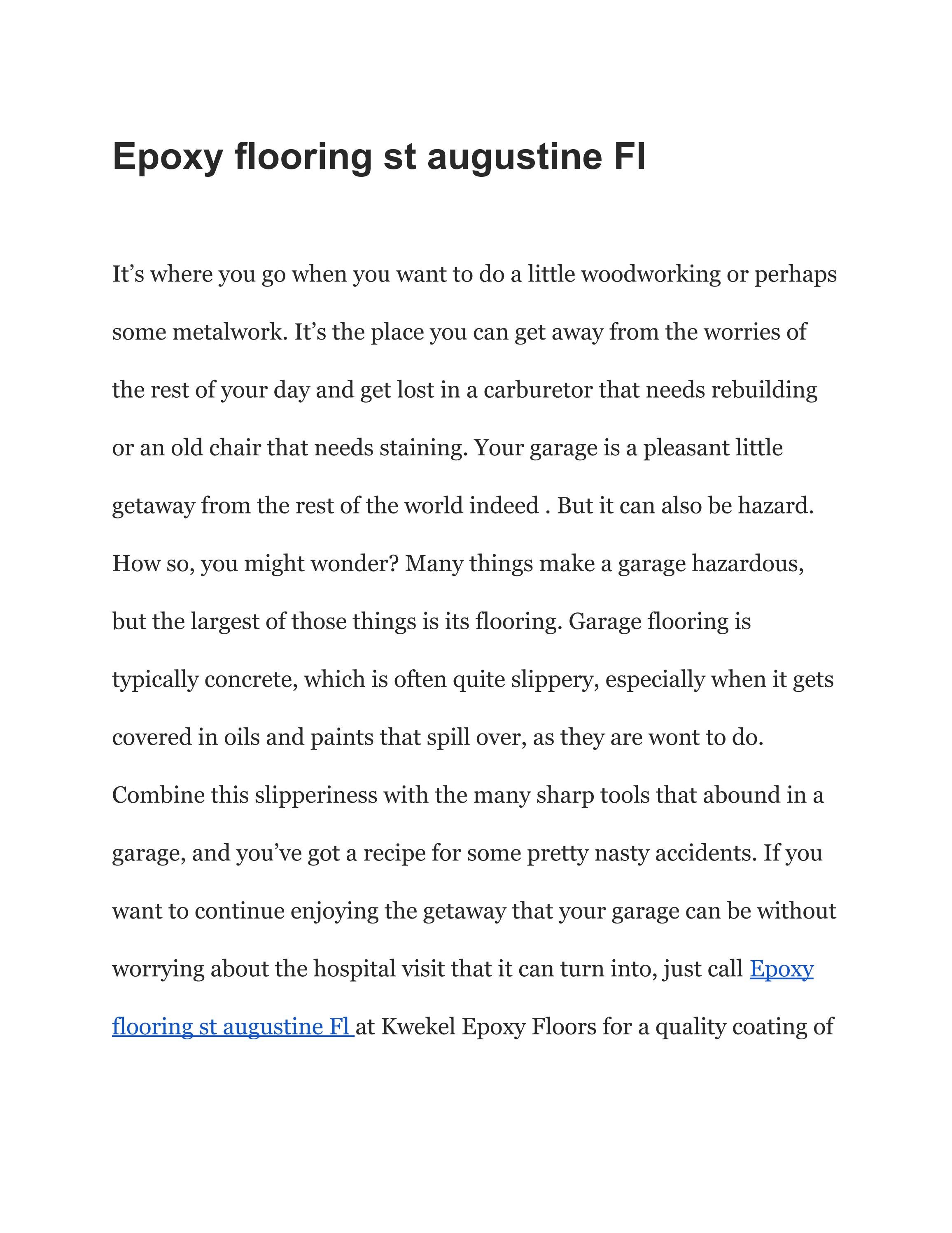 Epoxy flooring st augustine Fl by Rose J Issuu