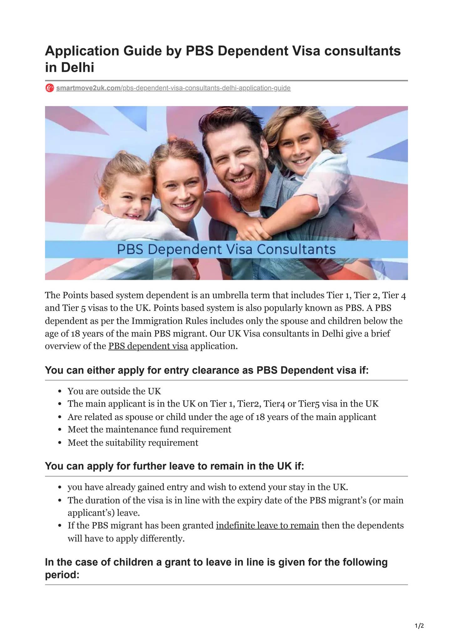Applying for UK PBS Dependent Visa? by The SmartMove2UK Immigration - Issuu