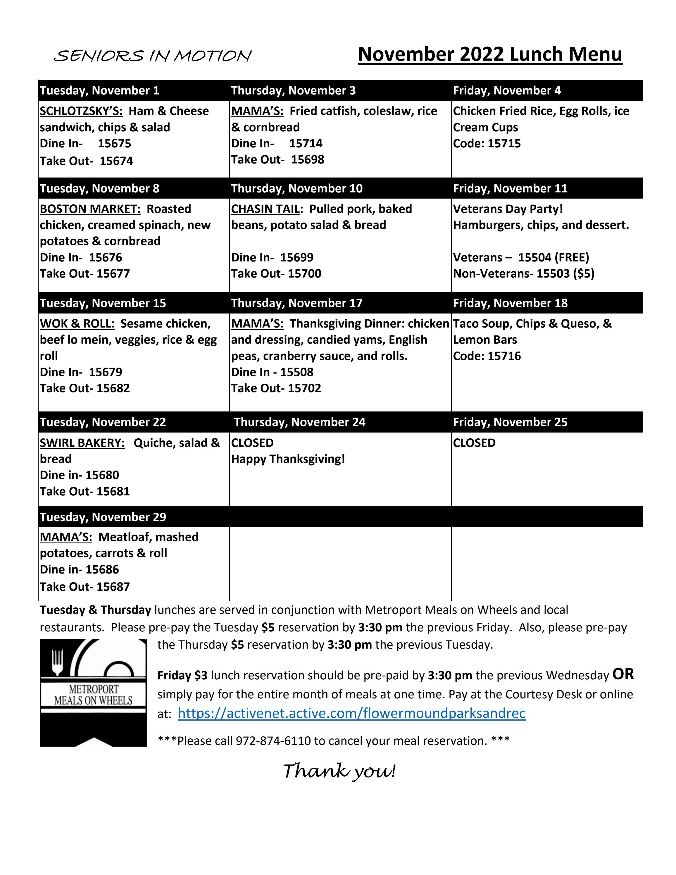 Nov 2022 Lunch & Registration by Town of Flower Mound Issuu