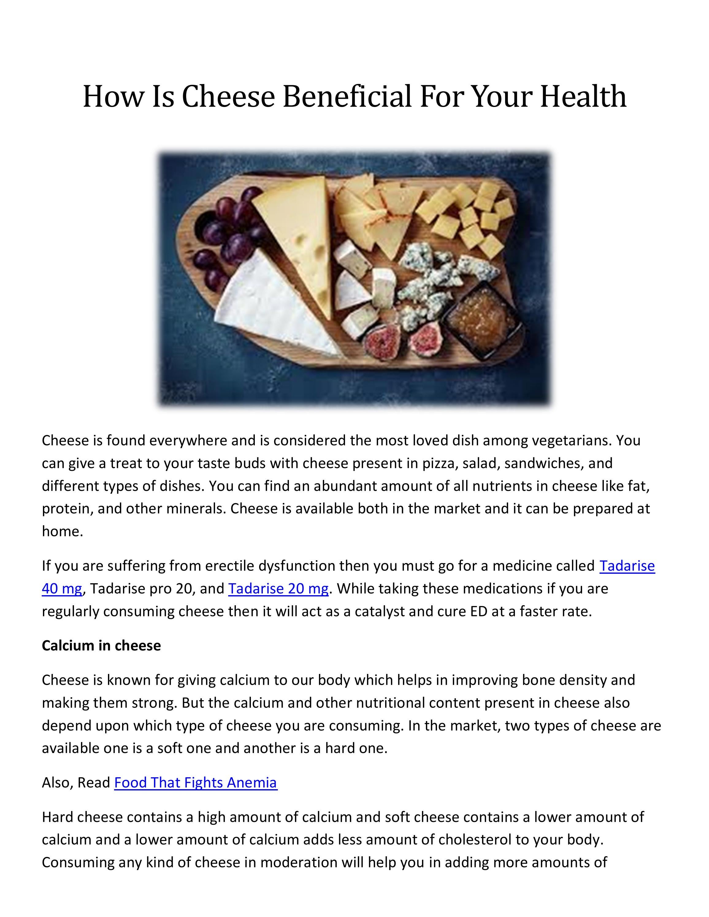 How is cheese beneficial for your health by martinandrew Issuu