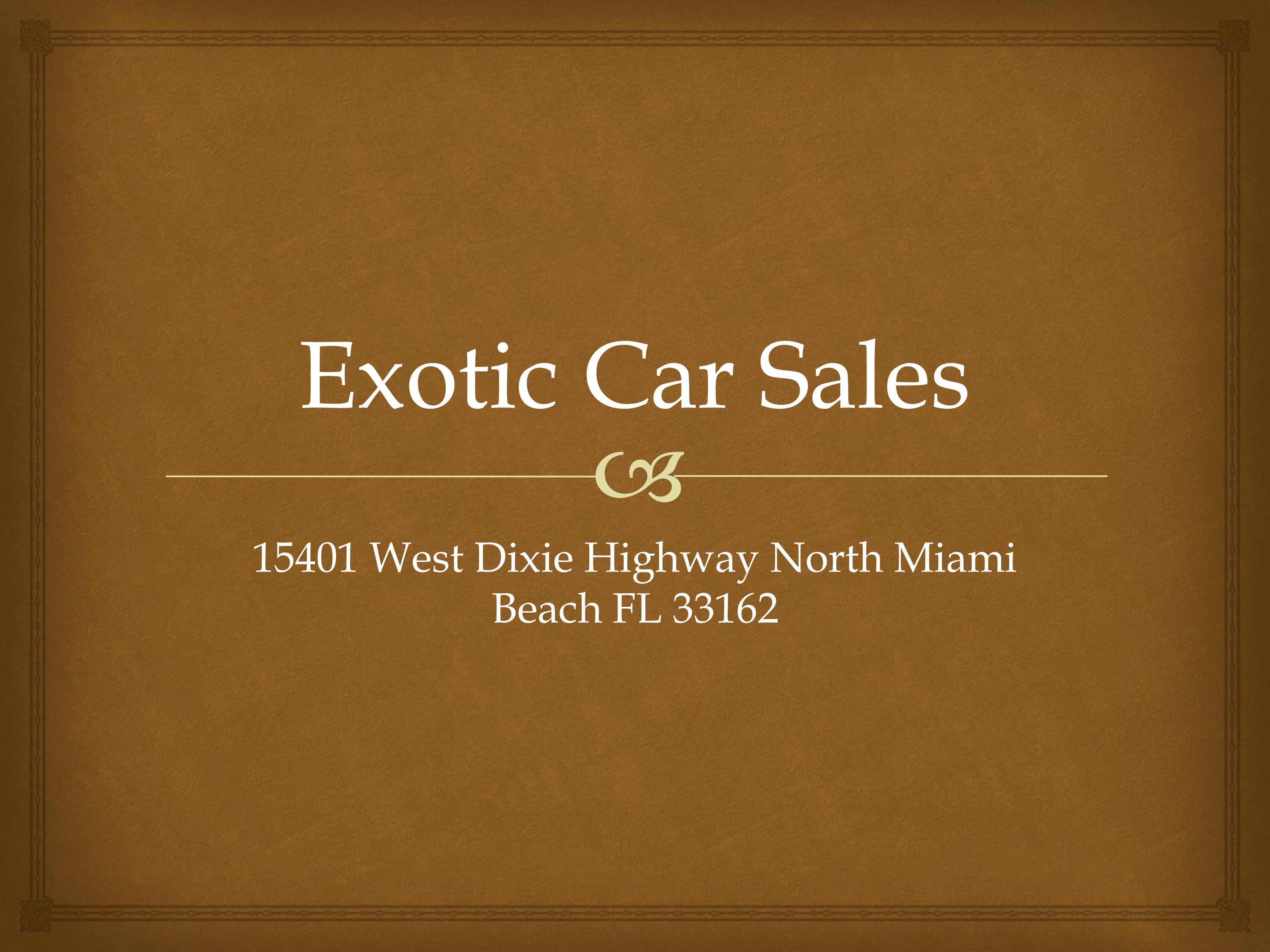 Exotic Car Sales by Auto Cafe of Florida Issuu