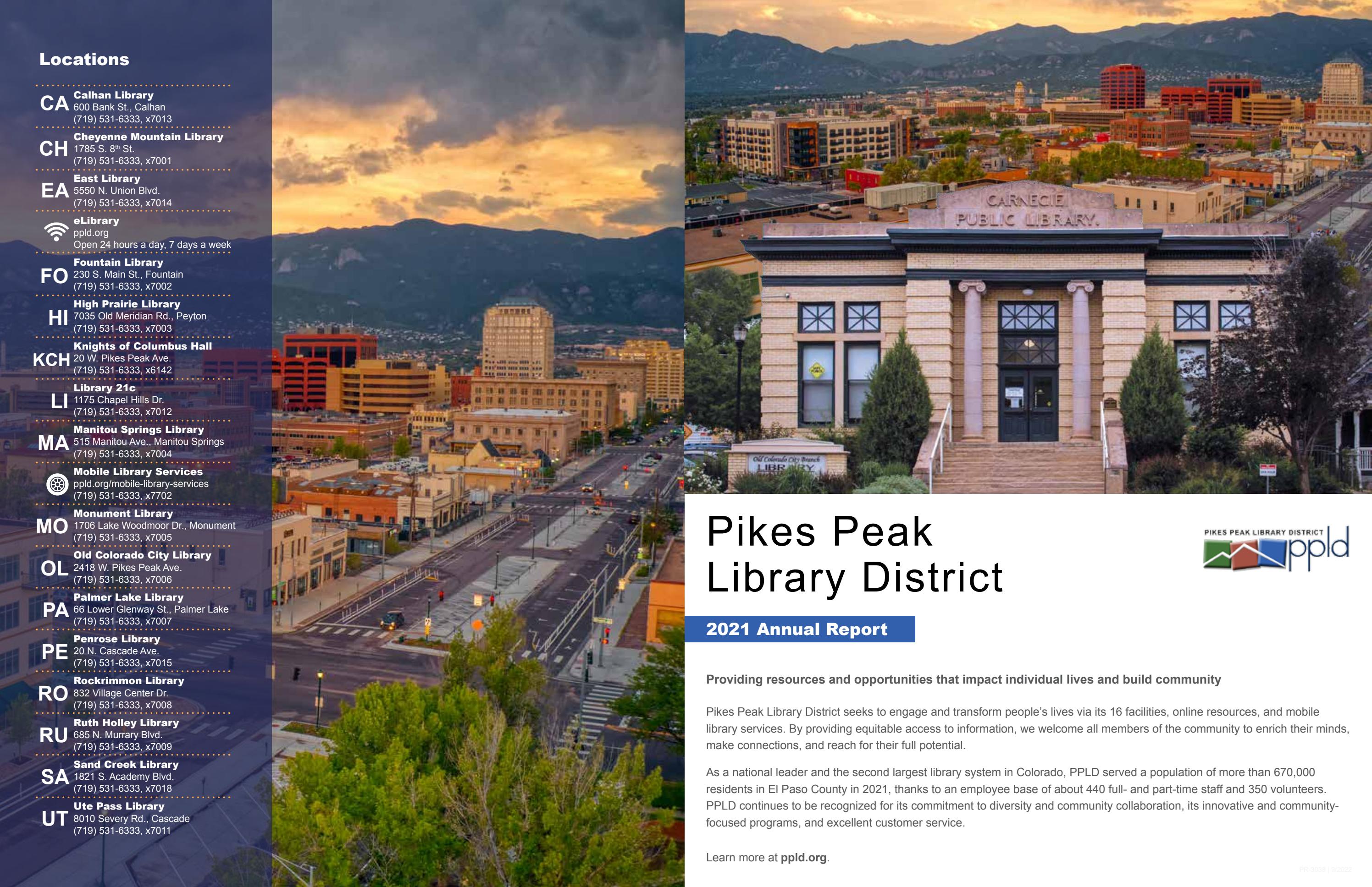 Annual Report to the Community 2021 by Pikes Peak Library District