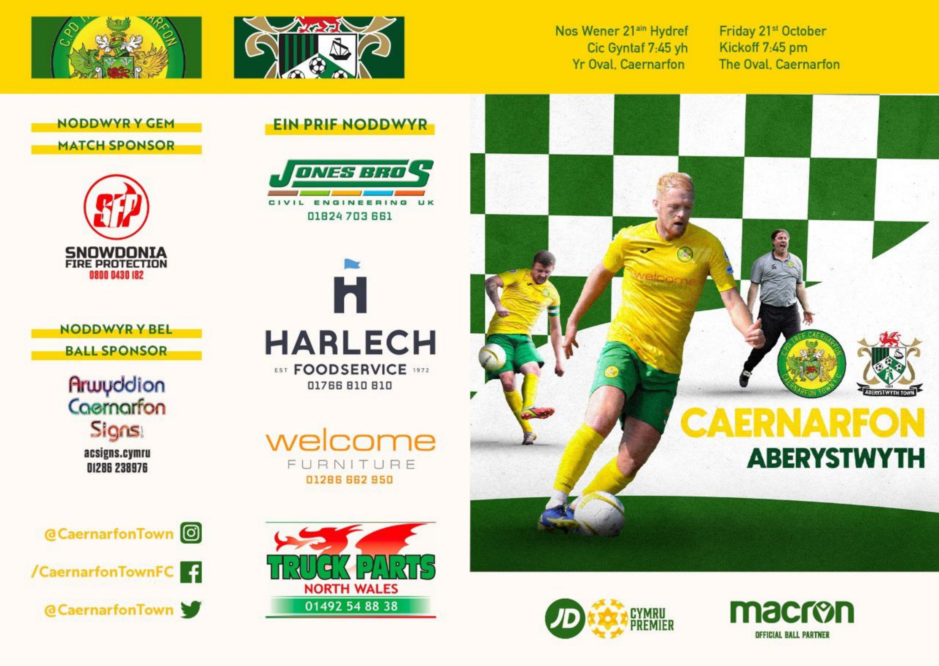 CTFC v Aberystwyth Town JD Cymru Premier 211022 by CaernarfonTown