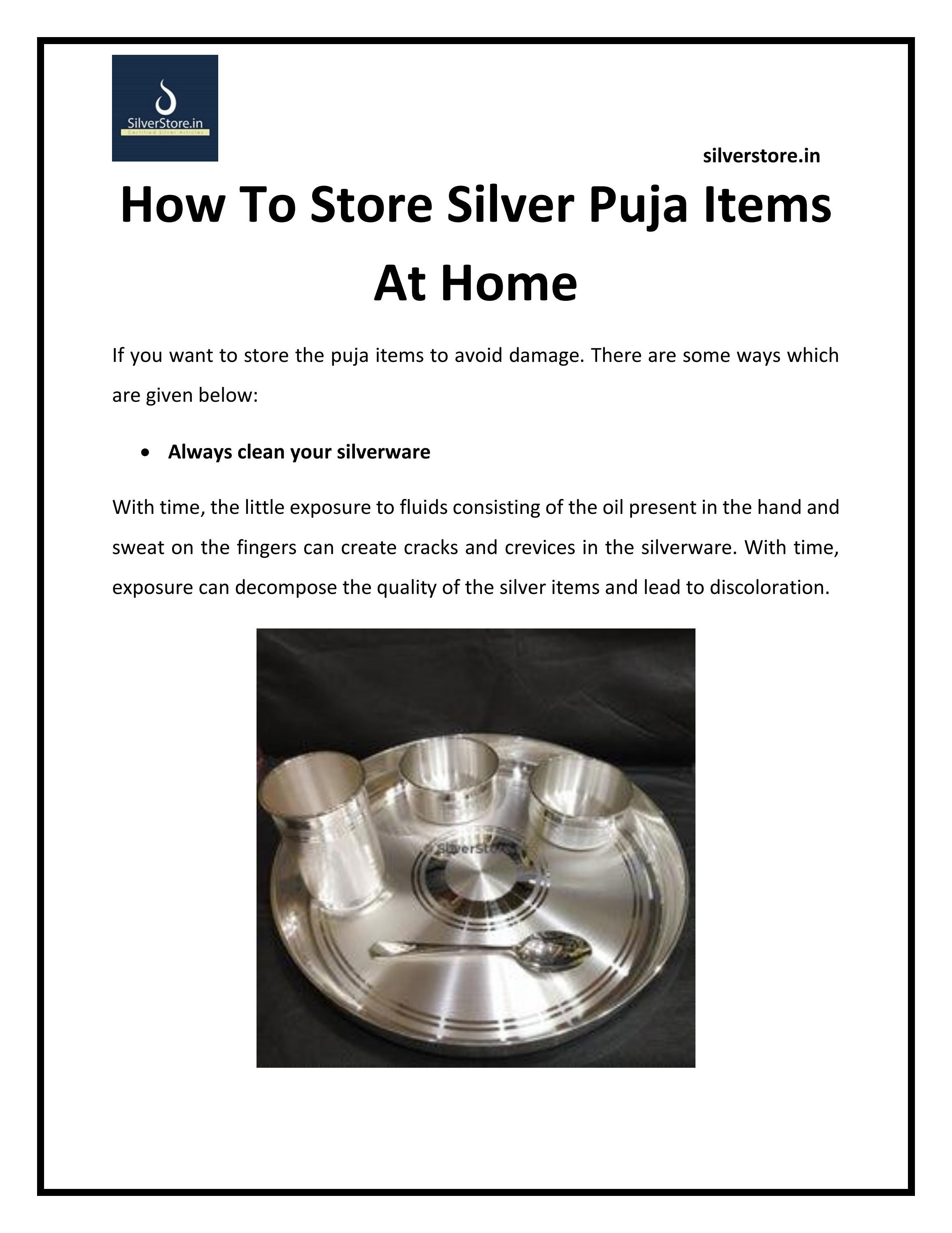 How To Store Silver Puja Items At Home by Silver Store Issuu