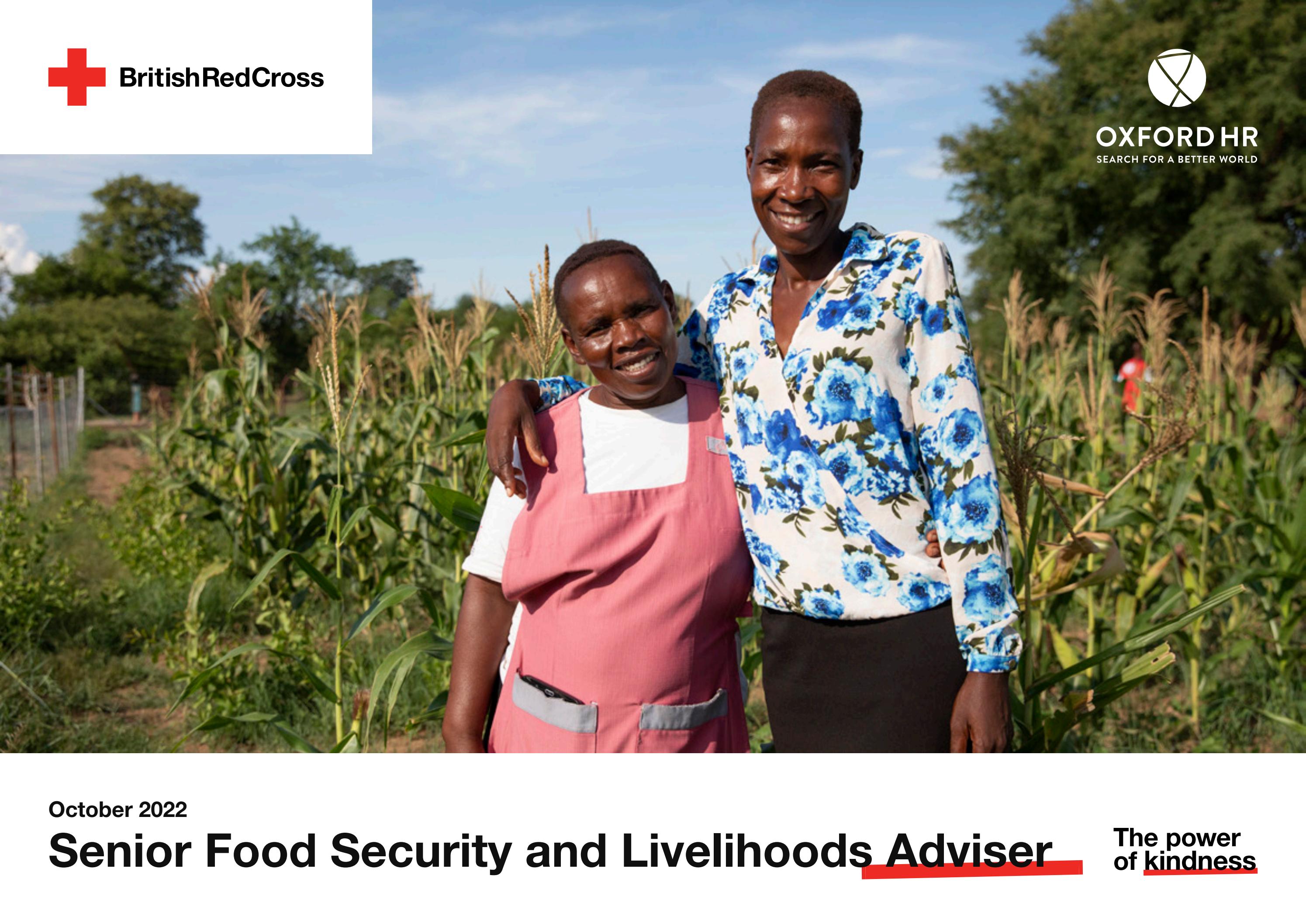 British Red Cross Senior Food Security and Livelihoods Adviser by