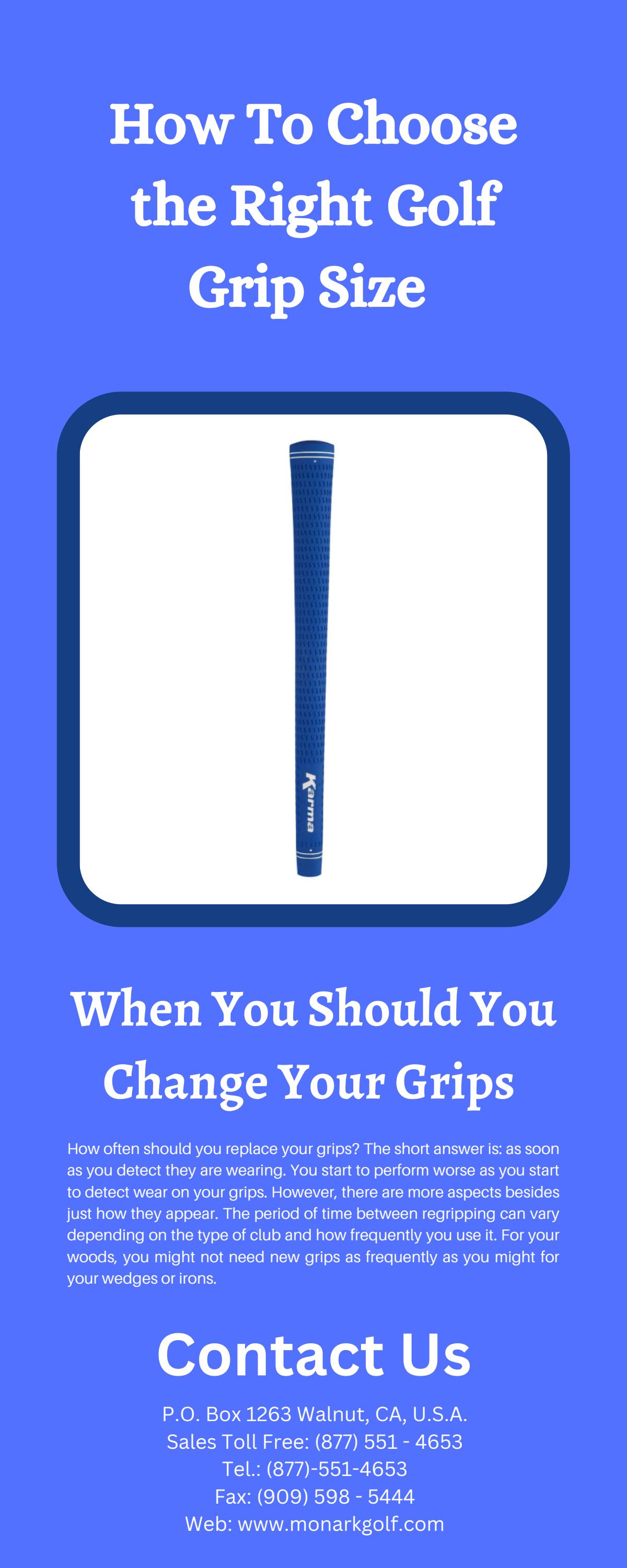 Choose the Right Golf Grip Size by MONARK GOLF SUPPLY INC Issuu