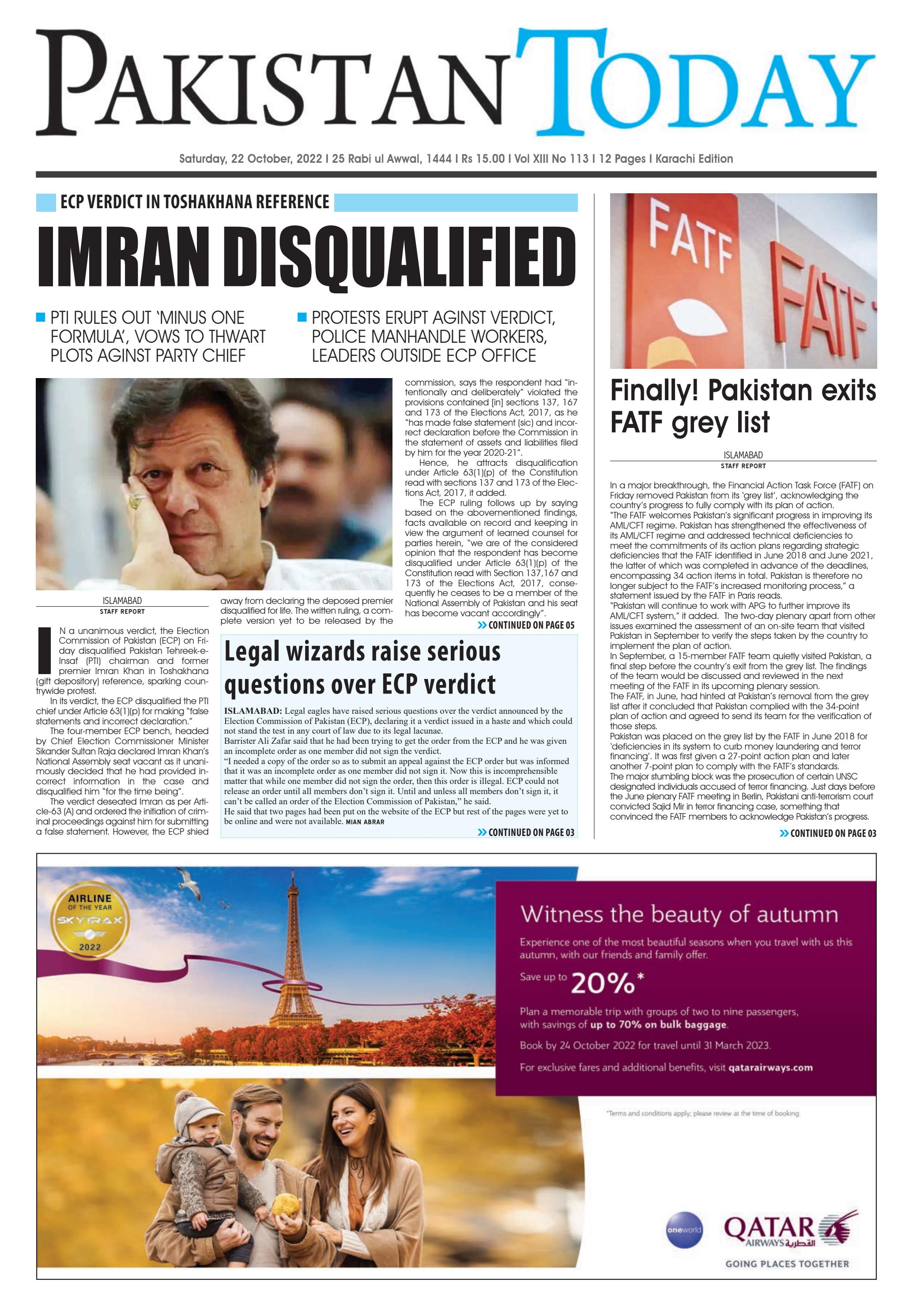 Epaper 22 10 22 KHI By Pakistan Today Issuu