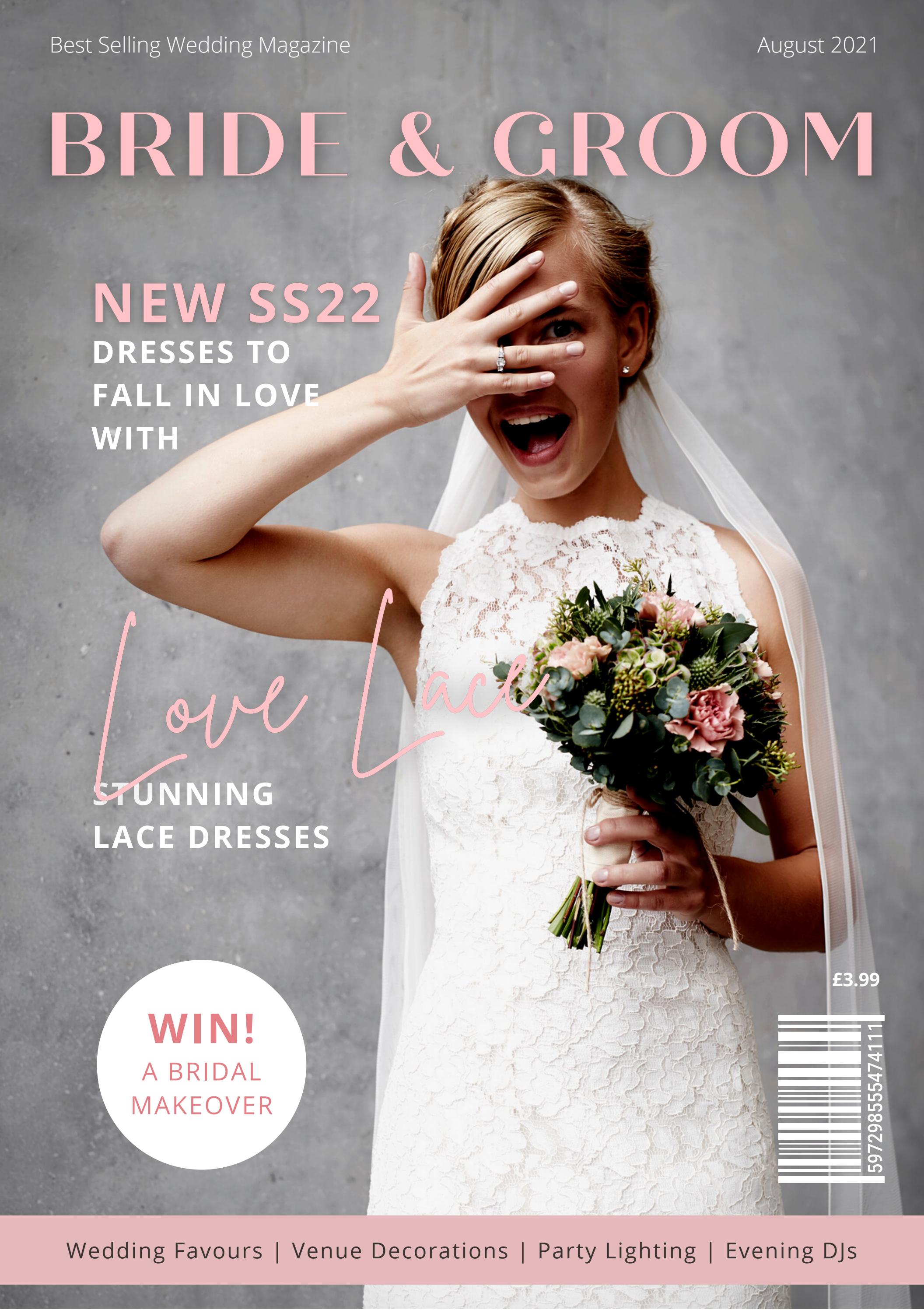 ISSUU Blush White Pink Wedding Bridal Magazine Cover by NICKY PASQUIER