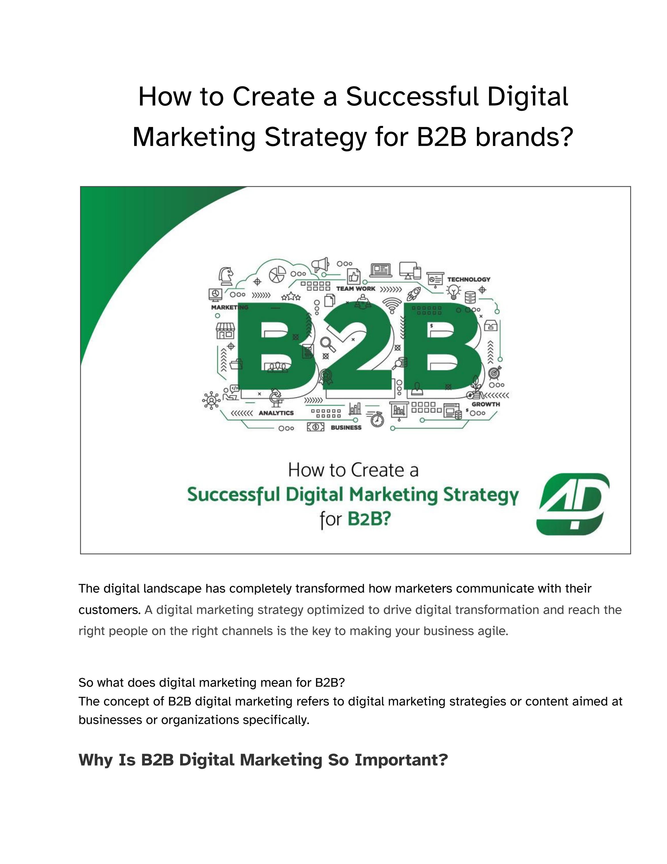 How To Create A Successful Digital Marketing Strategy For B2B The 4P
