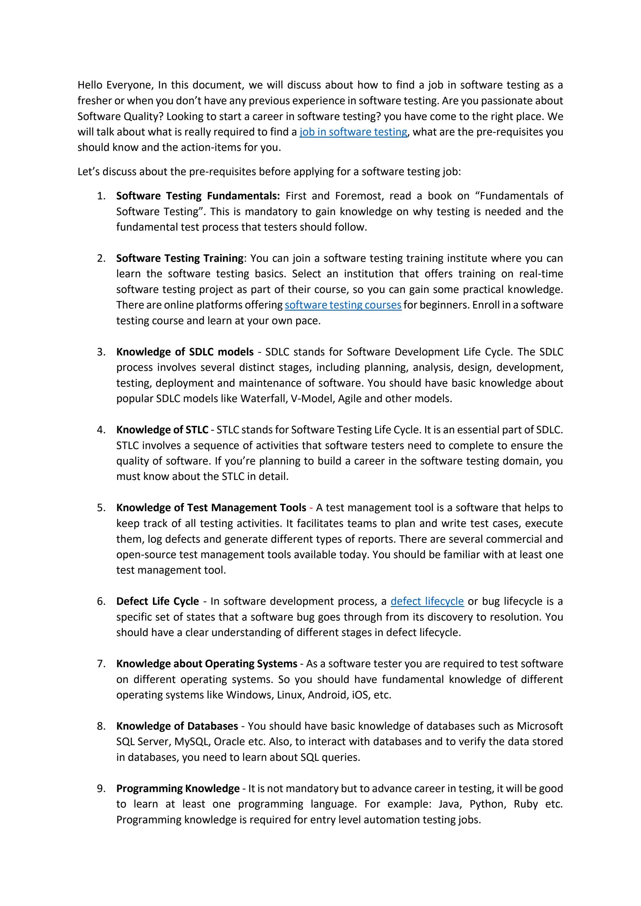 How to Get a Job in Software Testing as a Fresher by Qualitician Issuu
