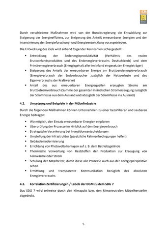 Leitfaden zur Umsetzung einer Nachhaltigkeitsstrategie in der Möbelindustrie 第 7 页