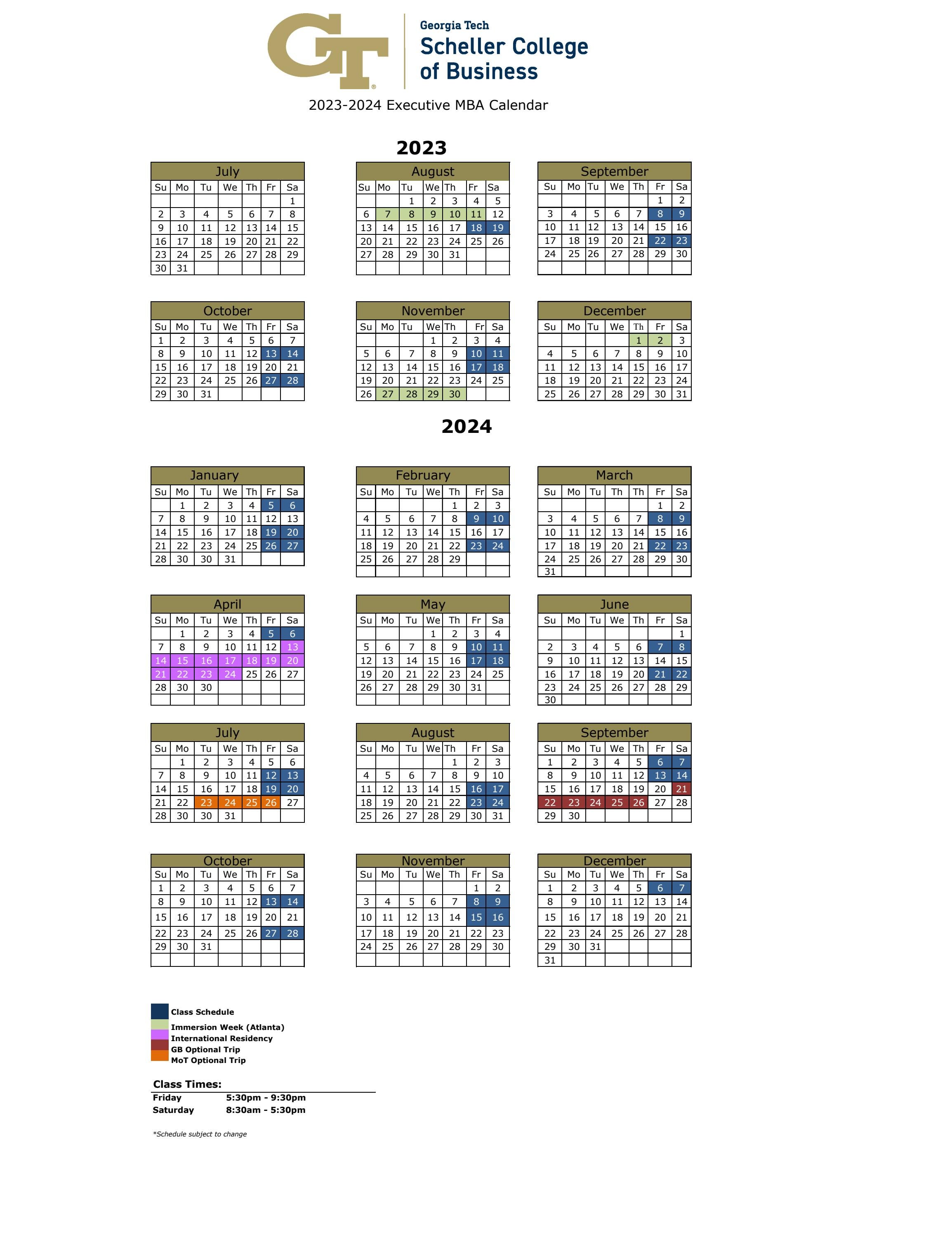 Executive MBA Calendar By Georgia Tech Scheller College Of Business Issuu Executive MBA Calendar By Georgia Tech Scheller College Of Business Issuu