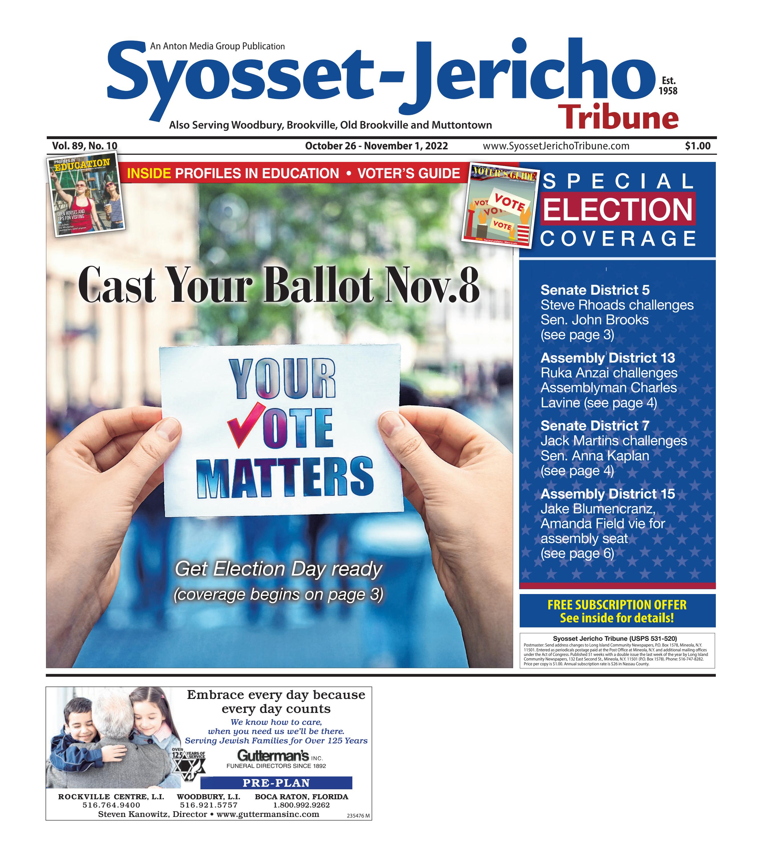 Syosset–Jericho Tribune 10/26/22 edition is published weekly by Anton Media  Group. by Anton Community Newspapers - Issuu