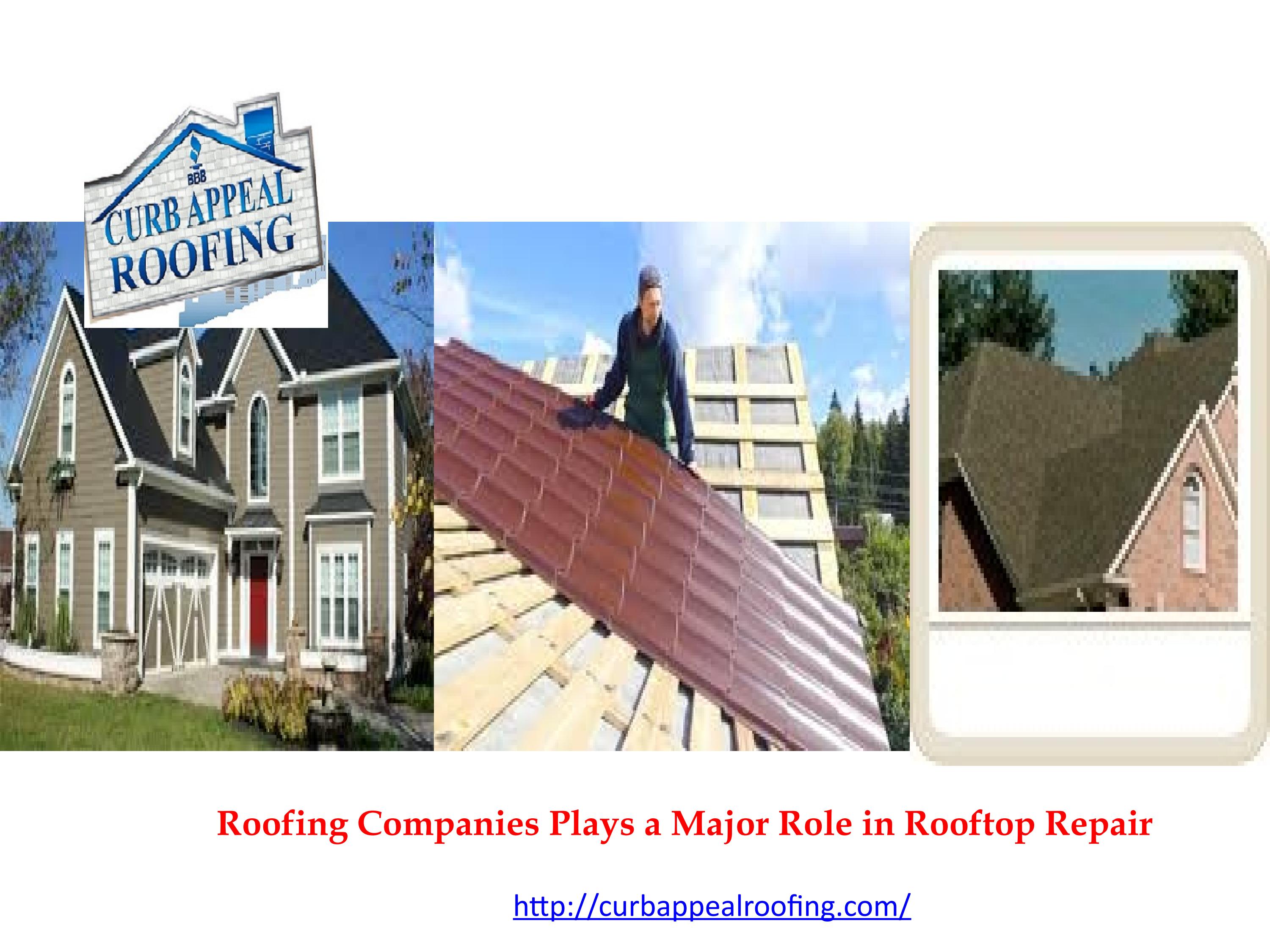 Roofing Companies Plays a Major Role in Rooftop Repair by Fred Lydick