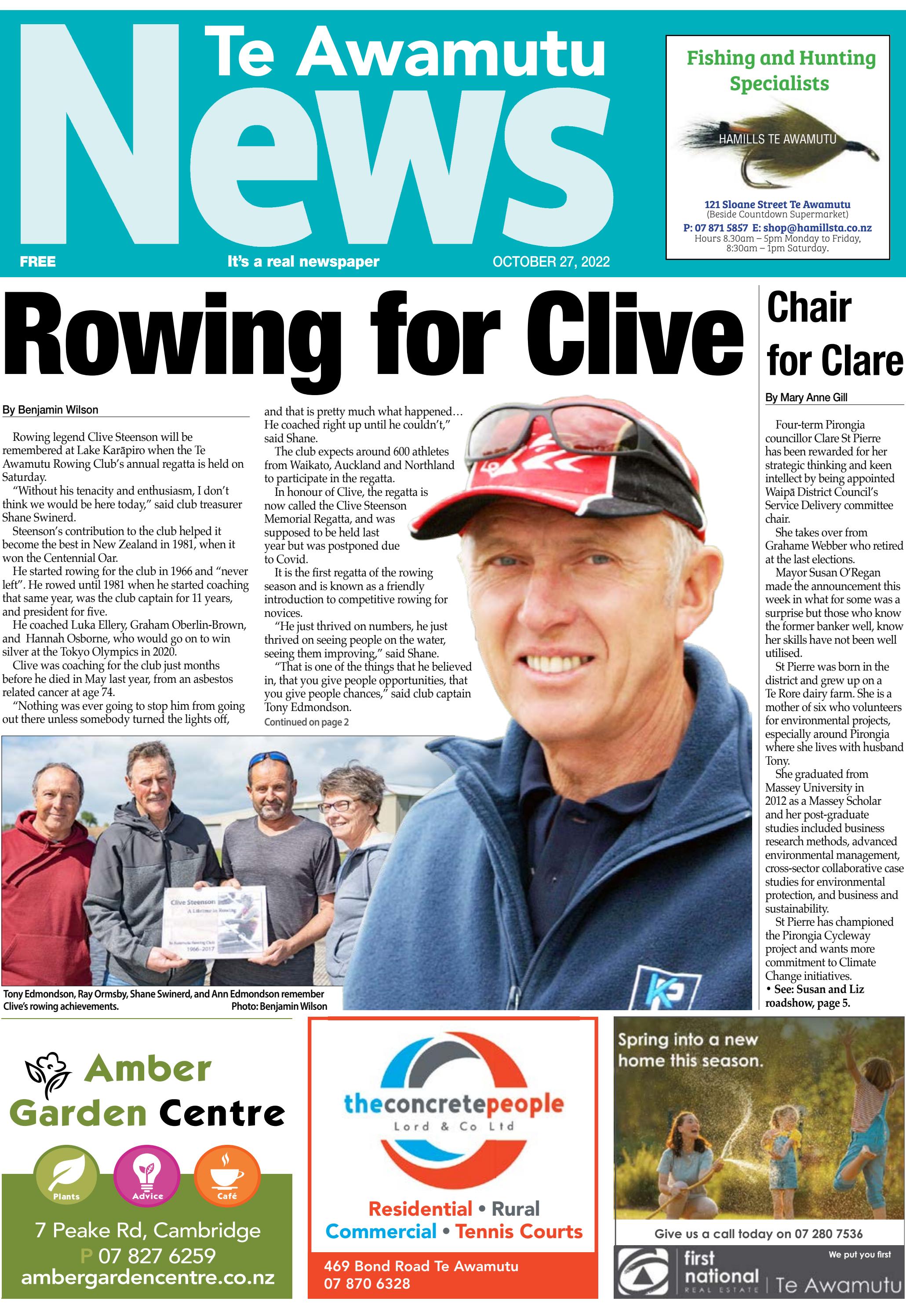 Te Awamutu News October 27, 2022 by Cambridge News & Te Awamutu News
