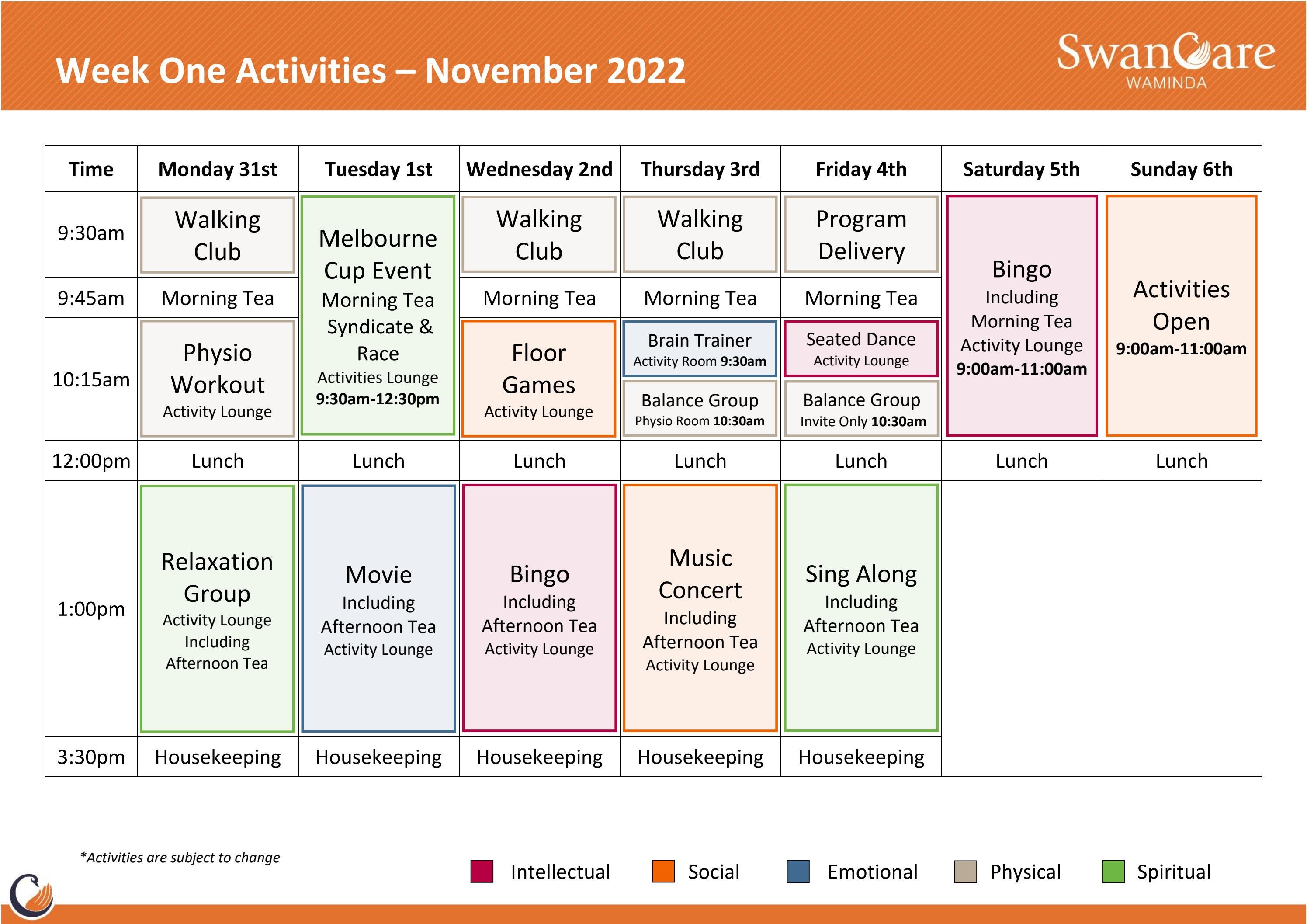 SwanCare Waminda Activities Calendars 2022 by SwanCare Issuu