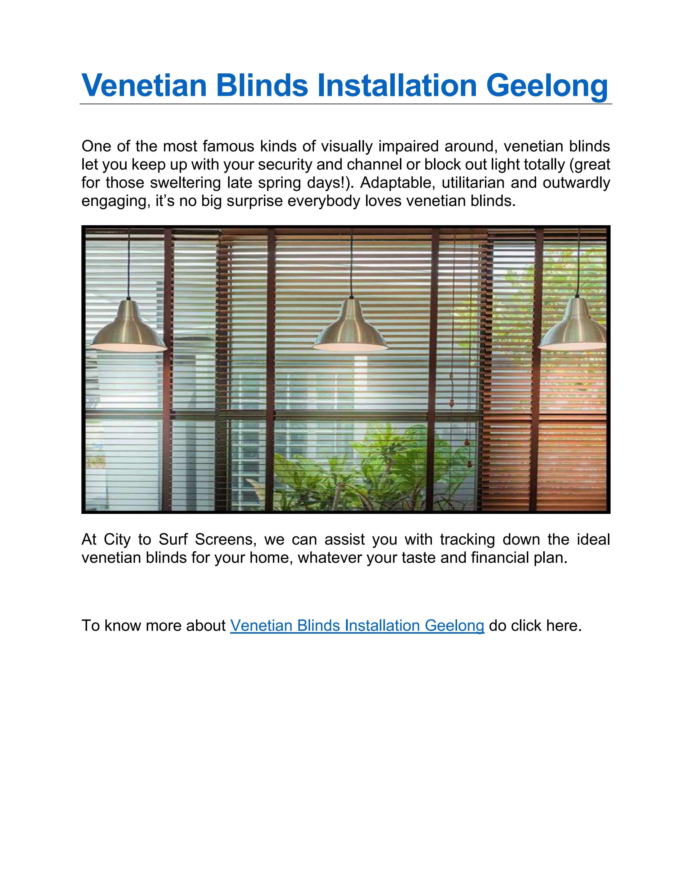 Blinds Installation Geelong by City to Surf Screens Issuu