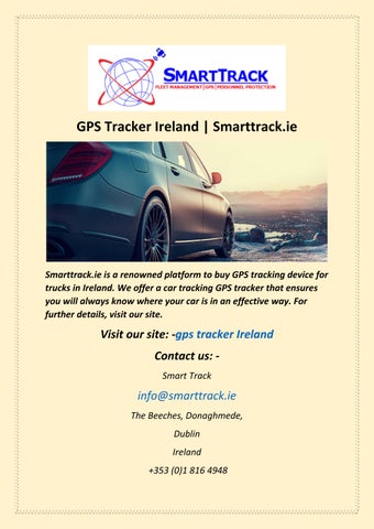 GPS Tracker Ireland Smarttrack.ie by smarttrackhj Issuu