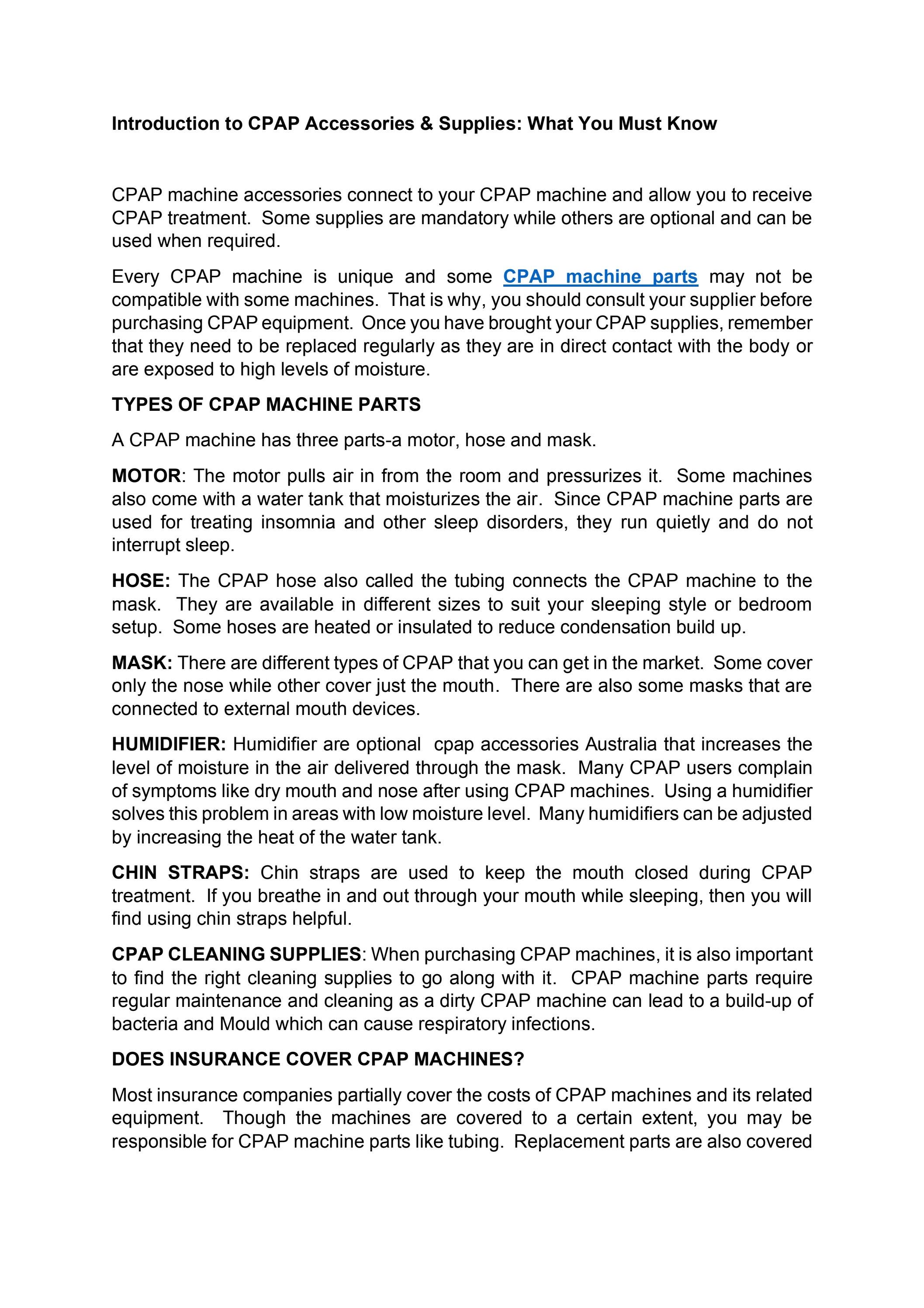 Introduction to CPAP Accessories & Supplies What You Must Know by adam