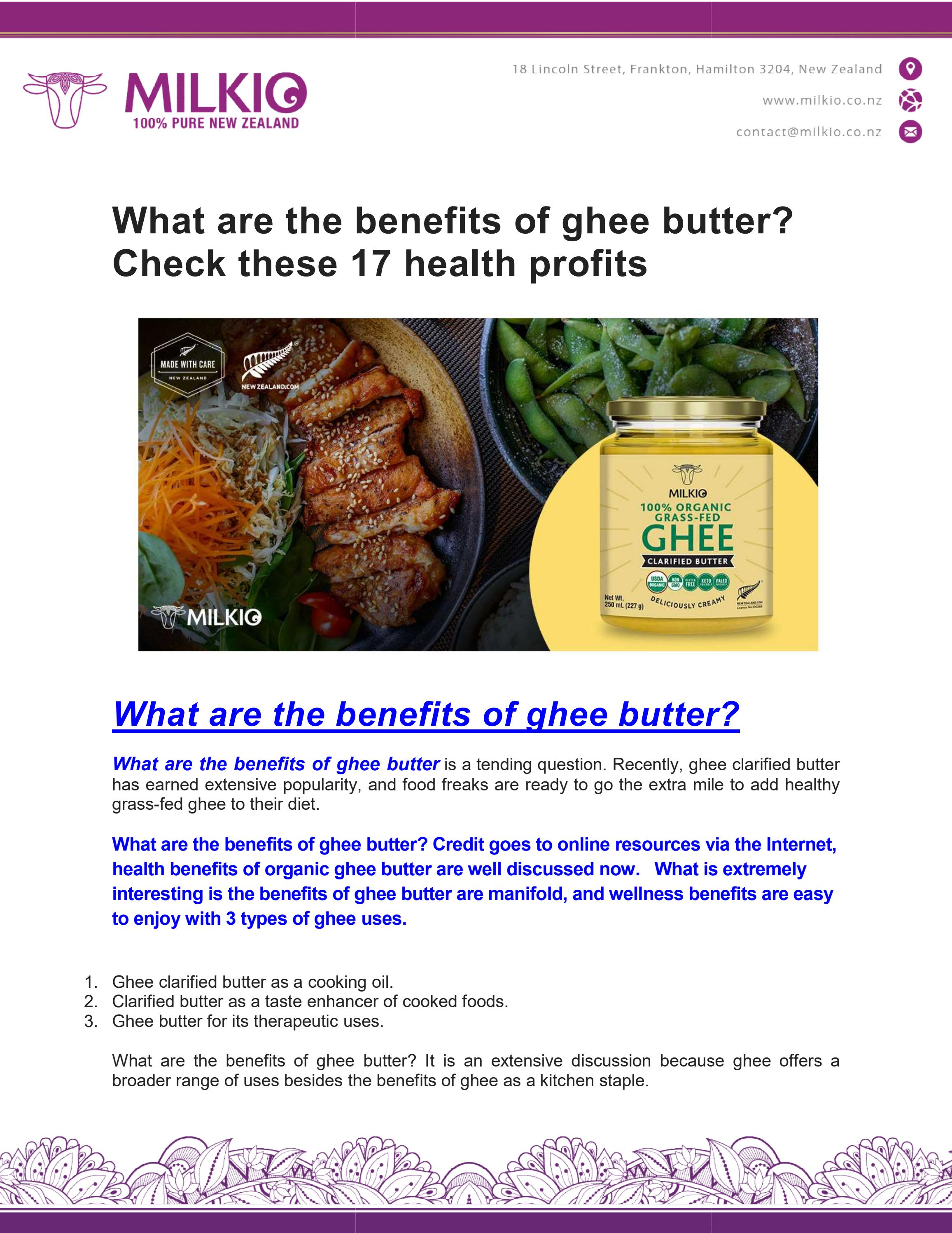 What are the benefits of ghee butter? Check these 17 health profits by