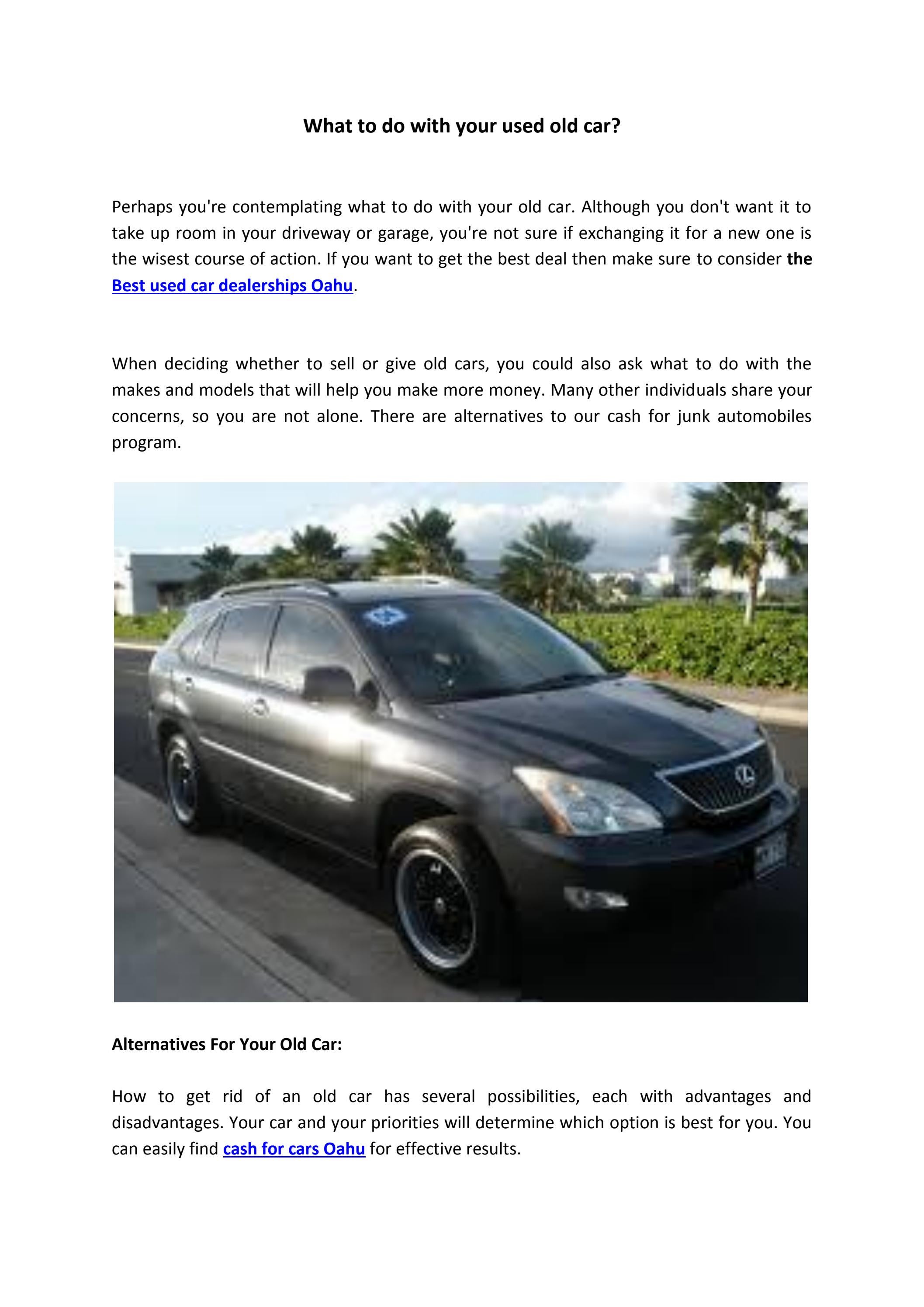 To Get Best Used old Car by autozilla Hawaii Issuu
