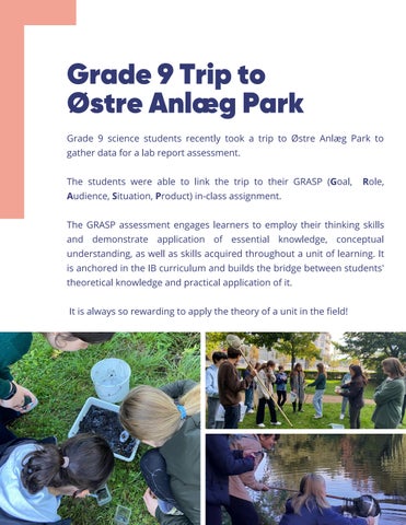 Copenhagen International School 灯饰目录 · Spotlights 期 6 - September/October 2022 第 12 页