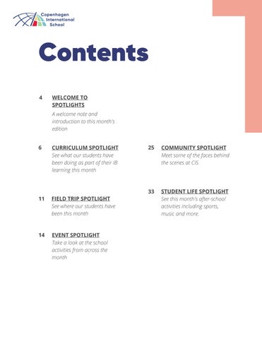 Copenhagen International School 灯饰目录 · Spotlights 期 6 - September/October 2022 第 3 页