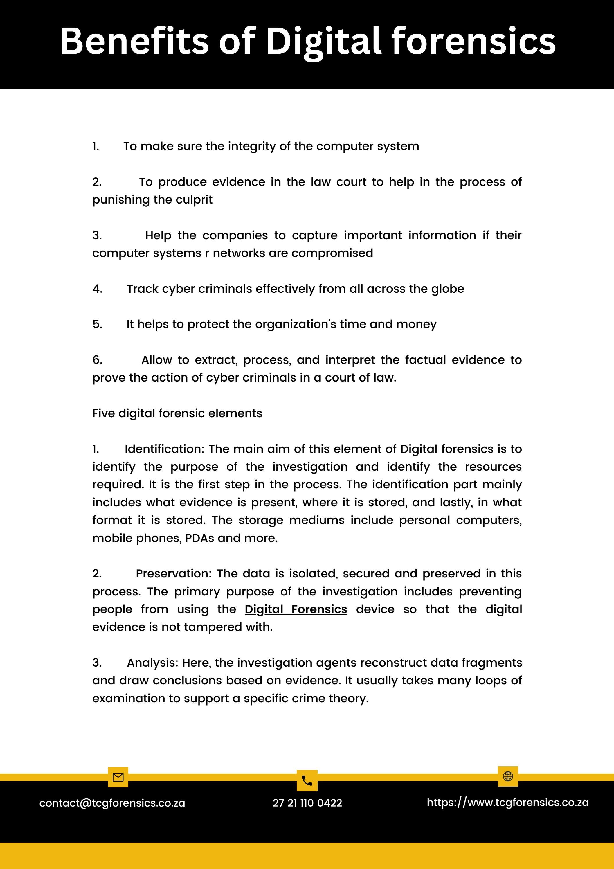 Benefits of Digital Forensics by tcgforensics Issuu
