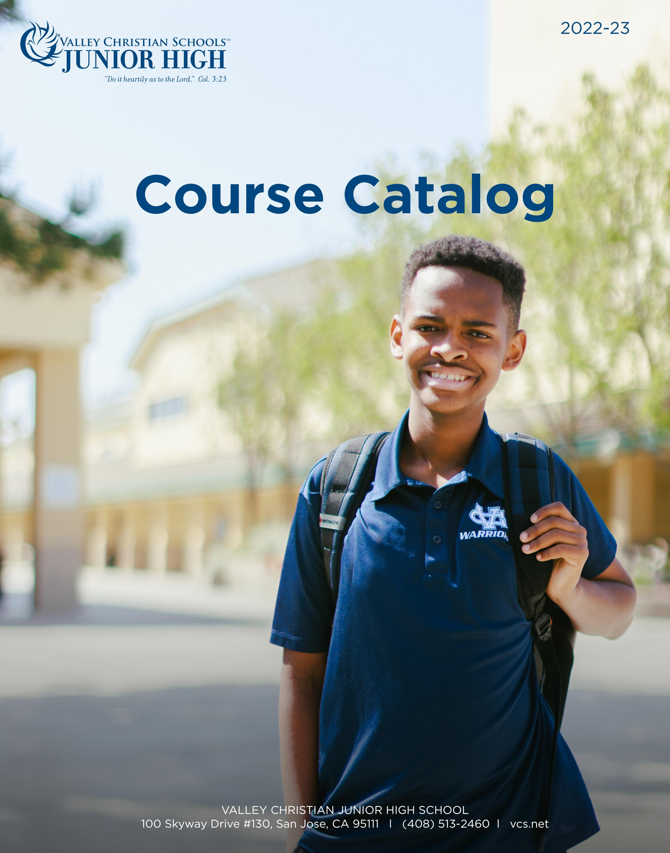 Junior High Course Catalog by Valley Christian Schools Issuu