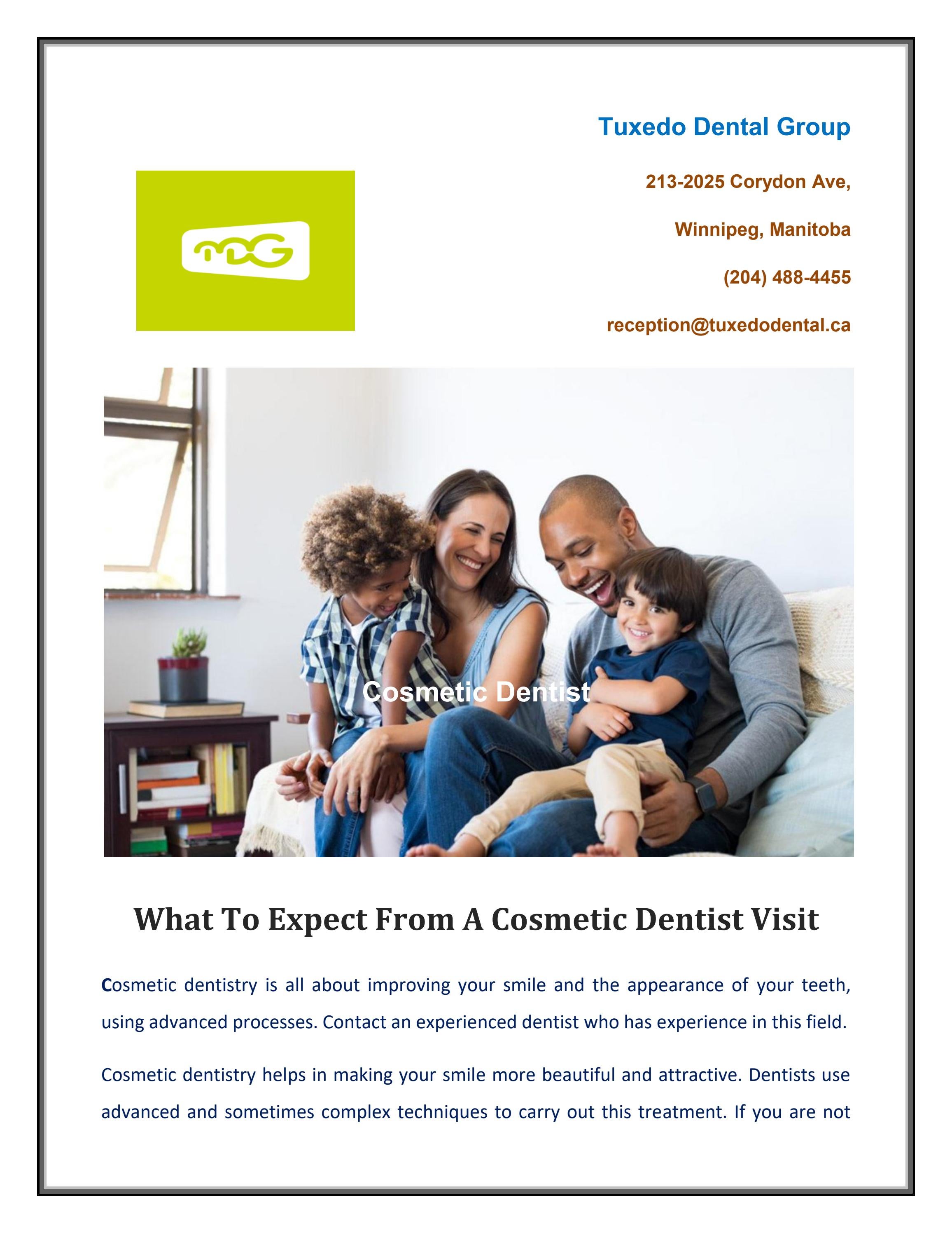 What To Expect From A Cosmetic Dentist Visit by Tuxedo Dental Group Issuu