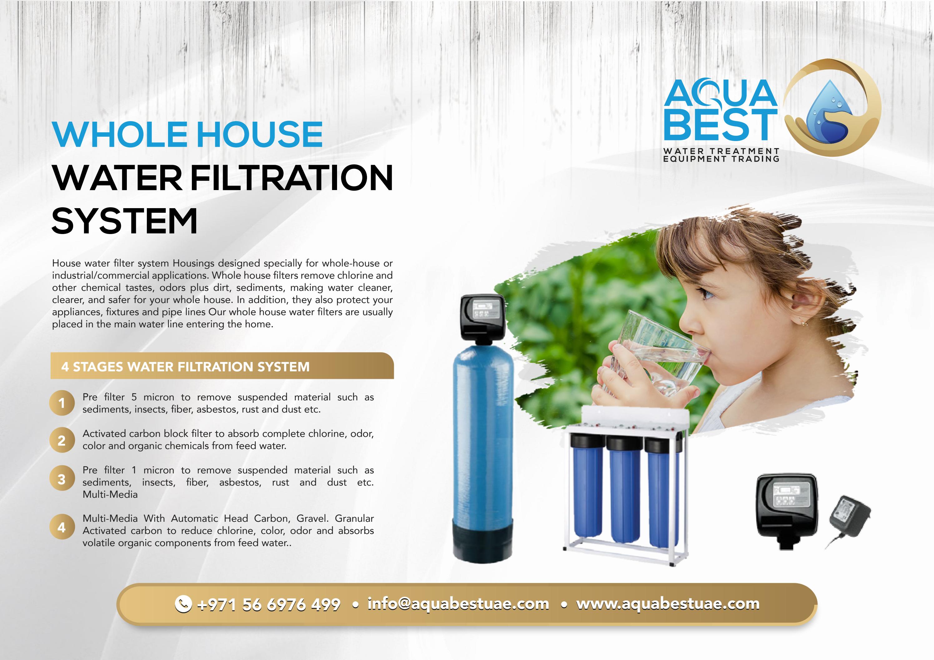 Whole House water filtration Aqua Best Water Treatment UAE by Usman