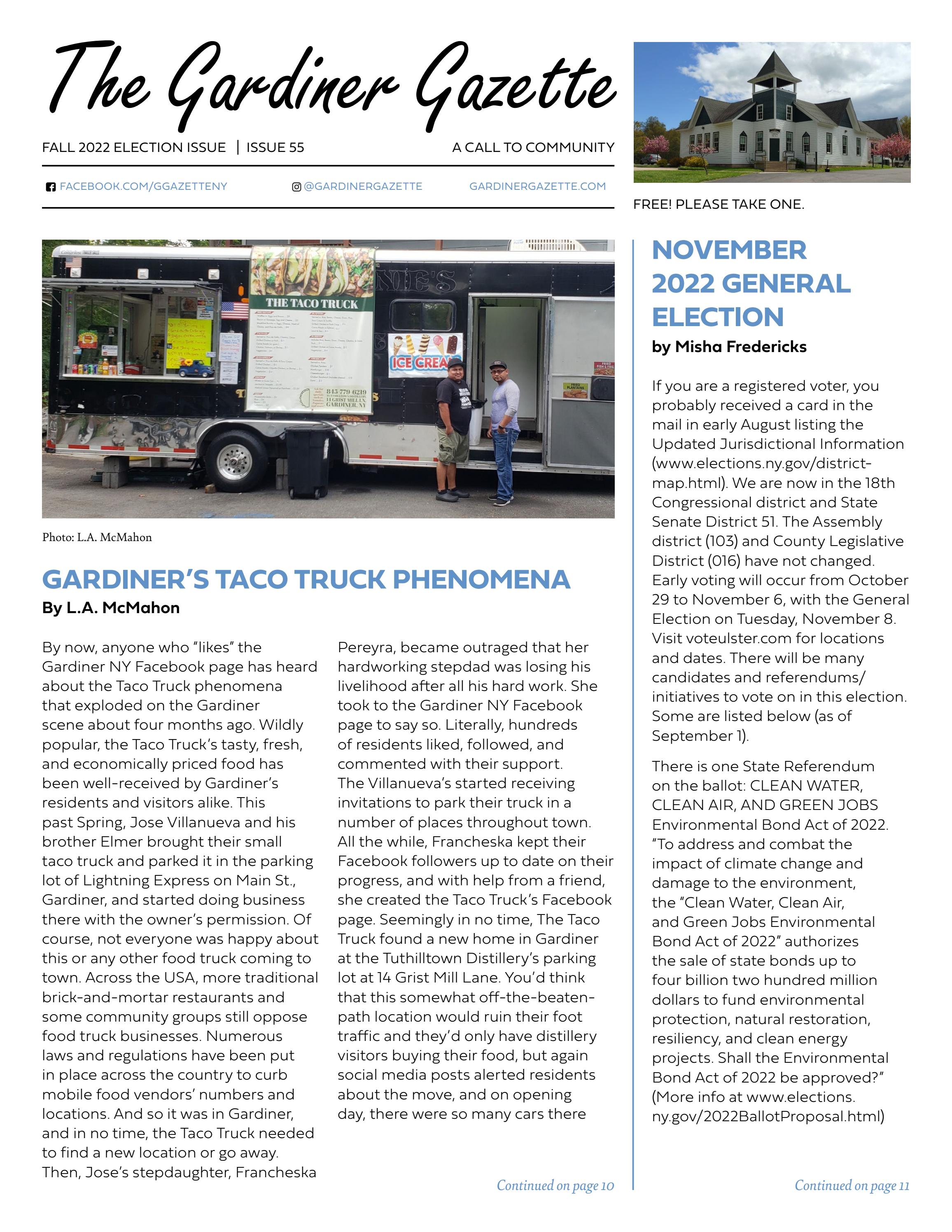 Gardiner Gazette Issue 55 Fall 2022 by The Gardiner Gazette Issuu