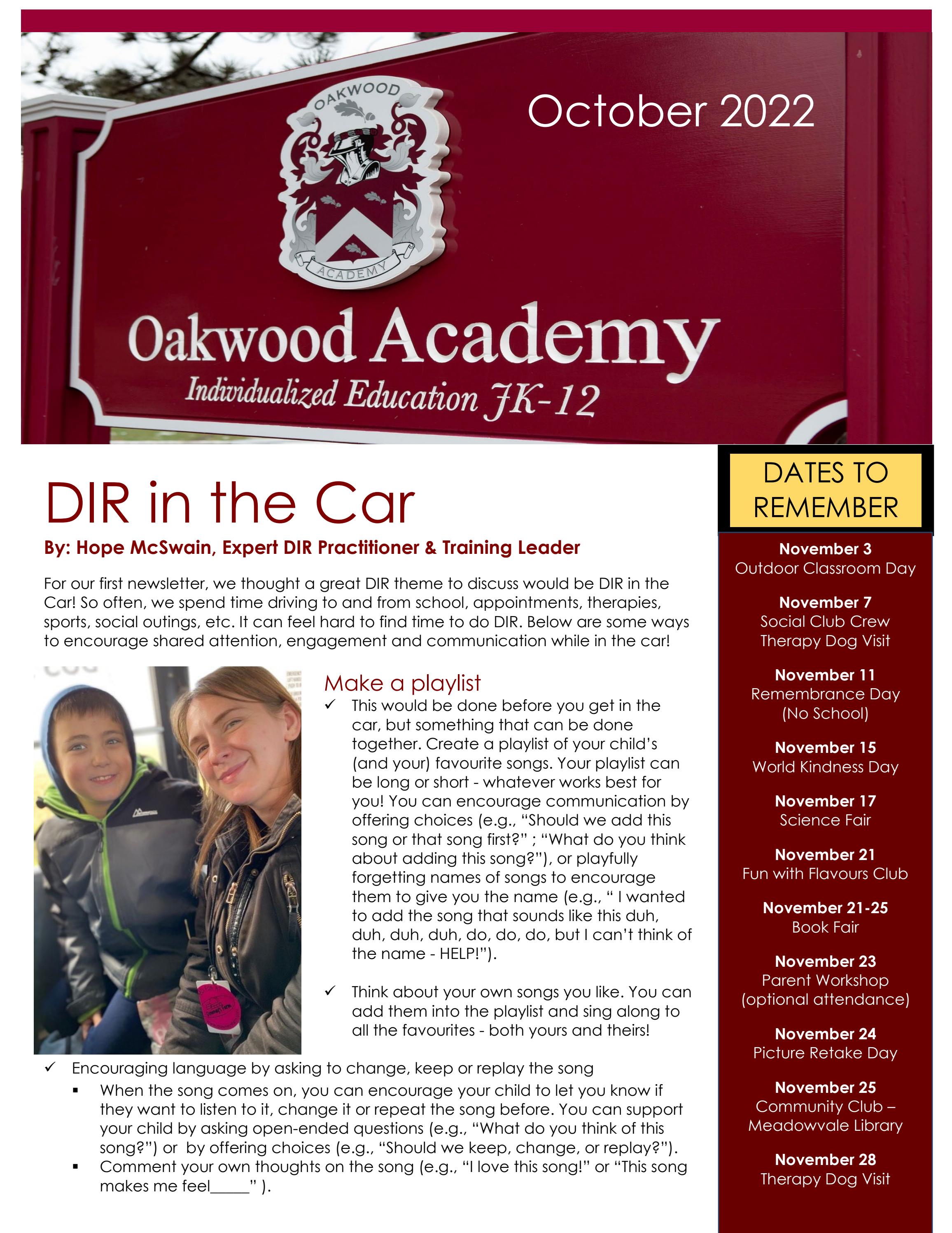OAKWOOD ACADEMY NEWSLETTER OCTOBER 2022 by St. Jude's Academy Issuu