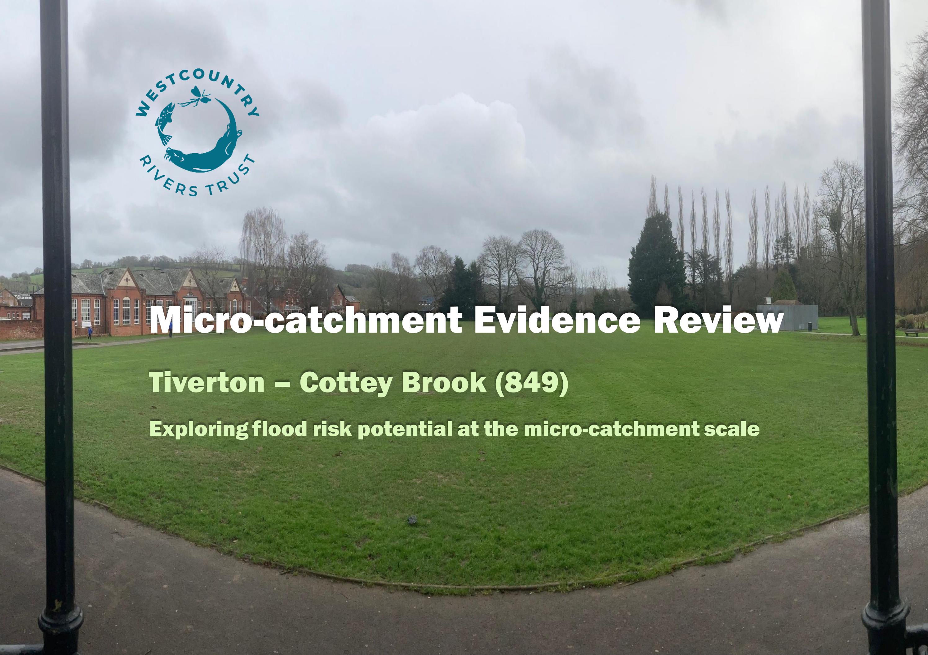 Tiverton Cottey Brook Microcatchment Evidence Review by