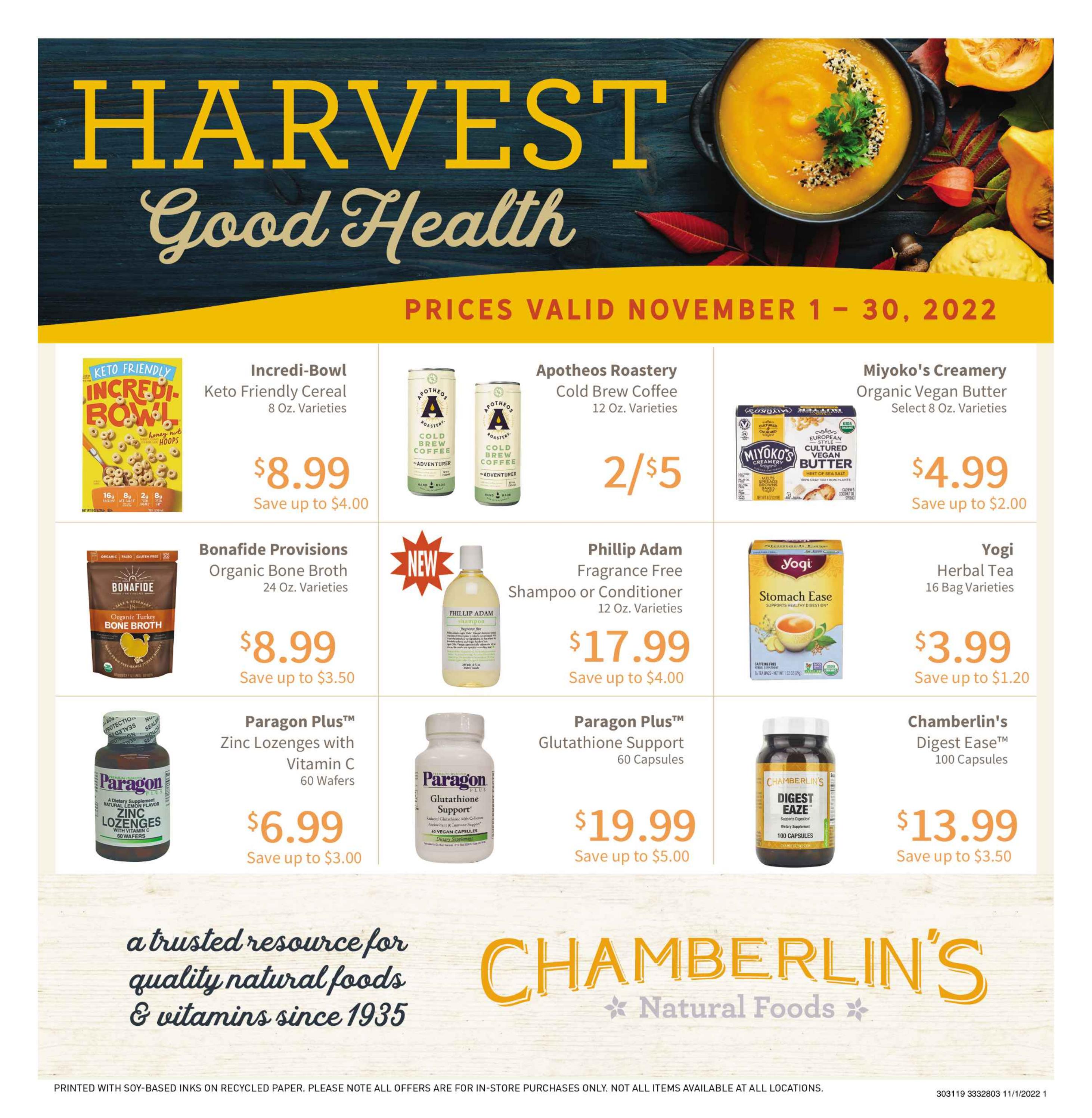 Ad Insert November2022 Chamberlin's Natural Foods by HFAI Issuu