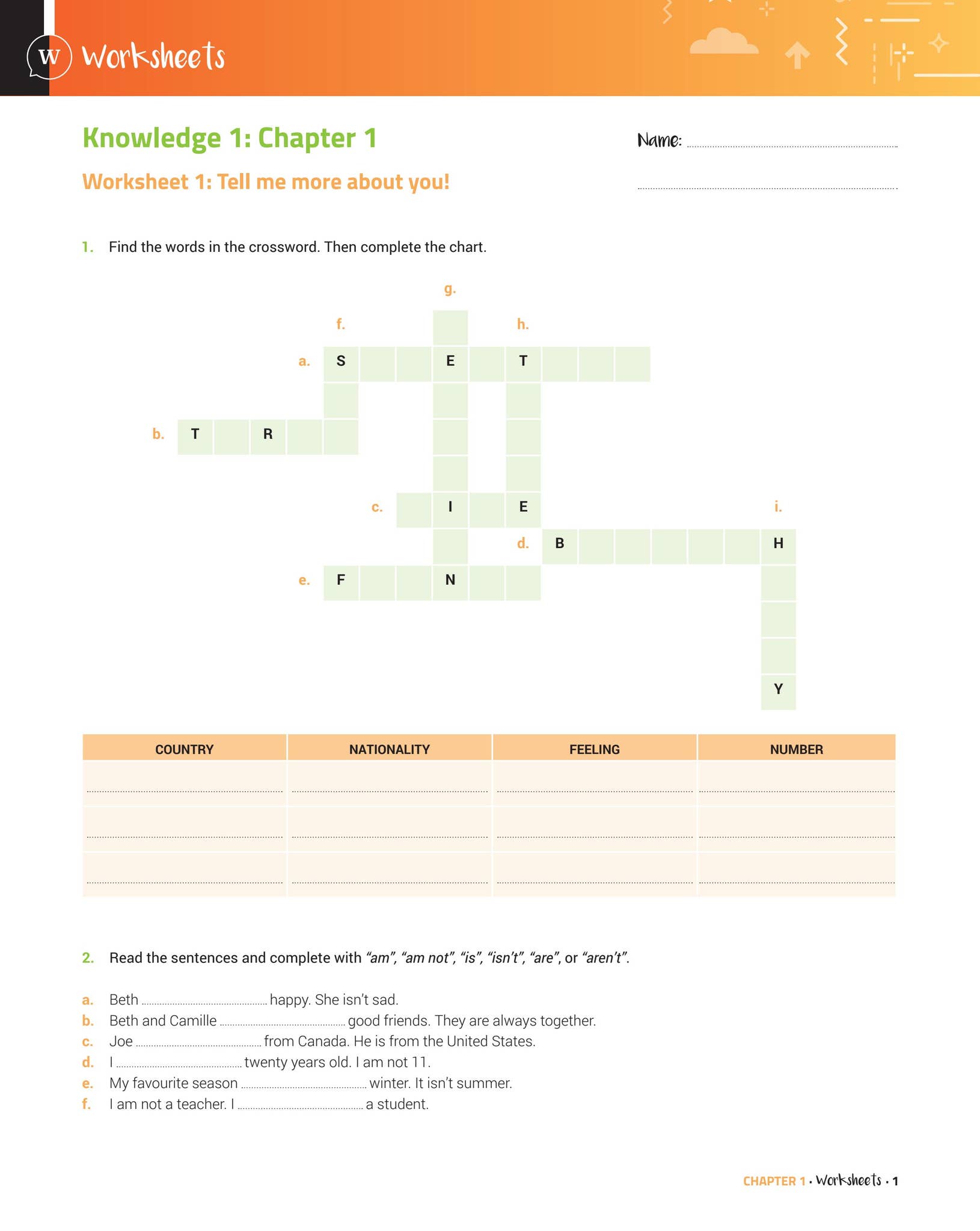 Worksheet 1 - Knowledge 1 by Editorial ACES - Issuu