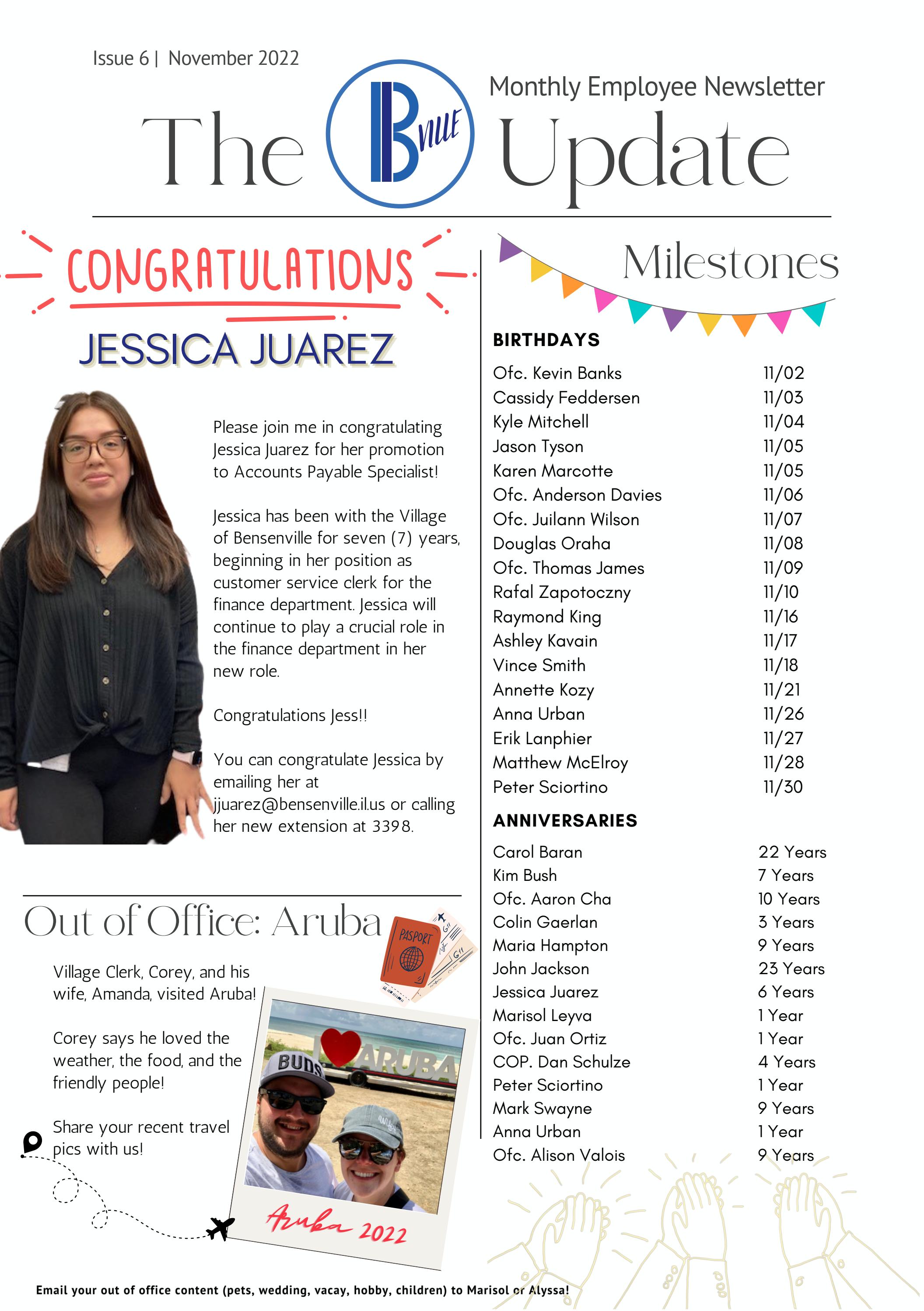 Employee Newsletter by Village of Bensenville Issuu