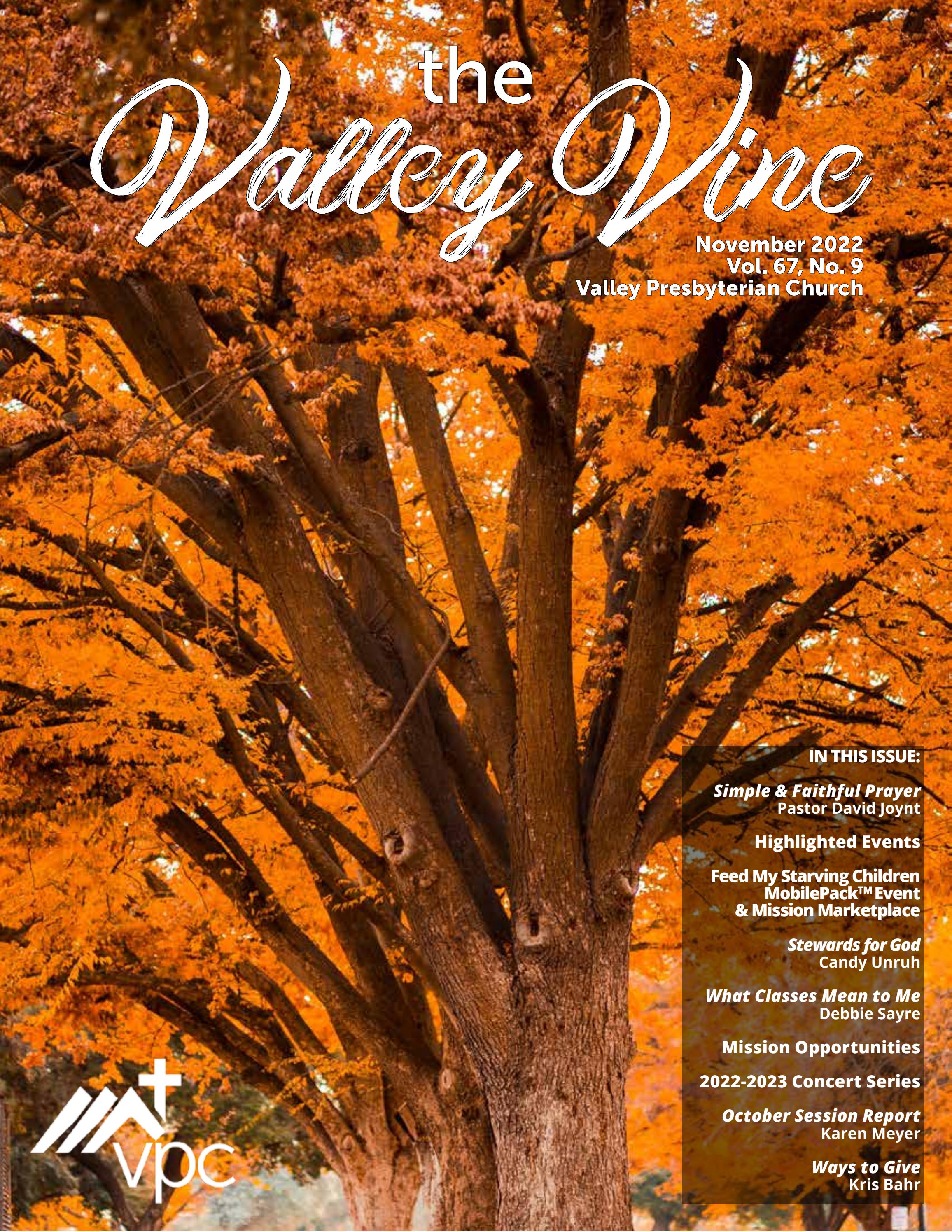 November Valley Vine 2022 by Valley Presbyterian Church - Issuu