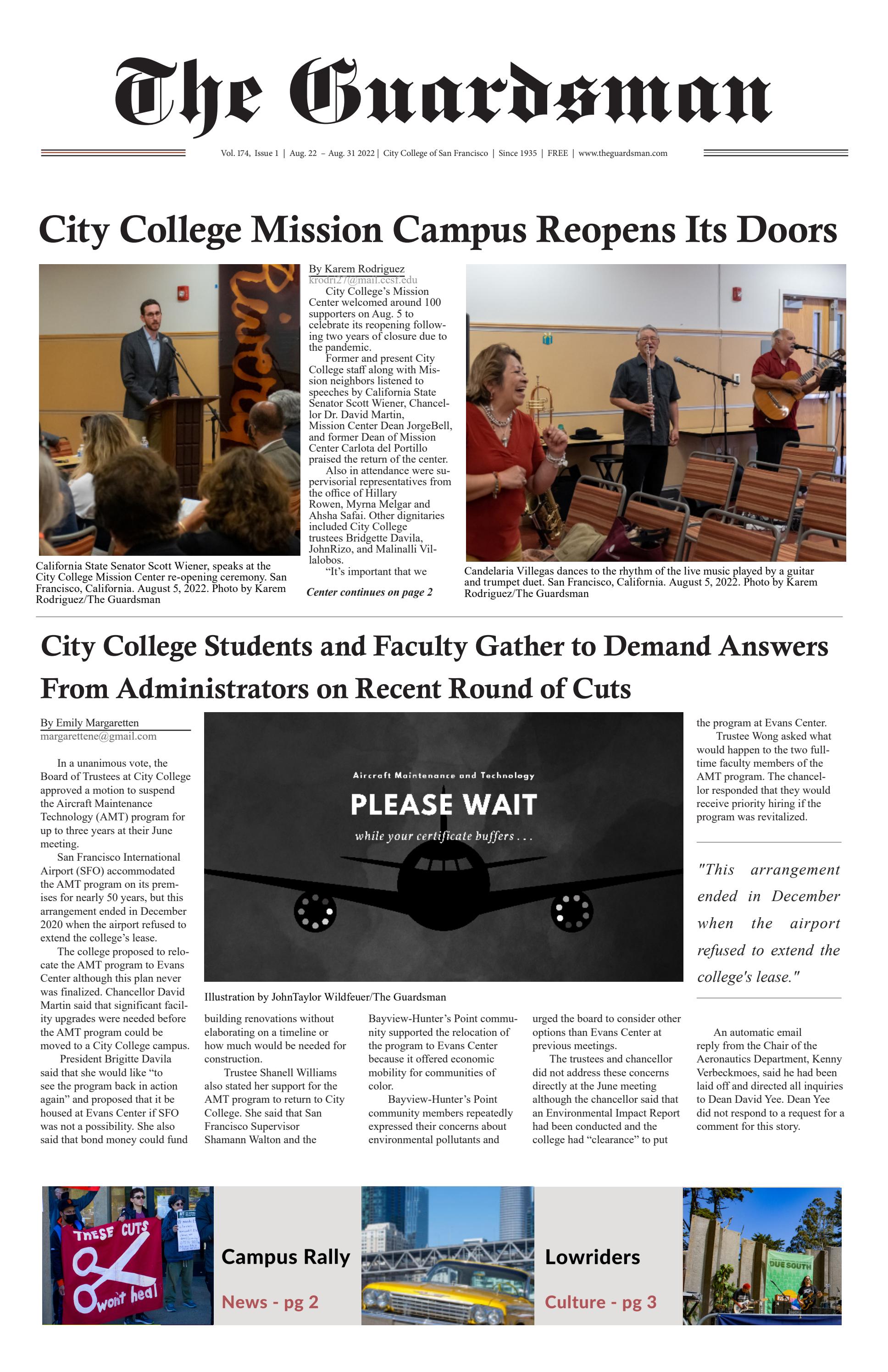 the-guardsman-vol-174-issue-1-city-college-of-san-francisco-by-the