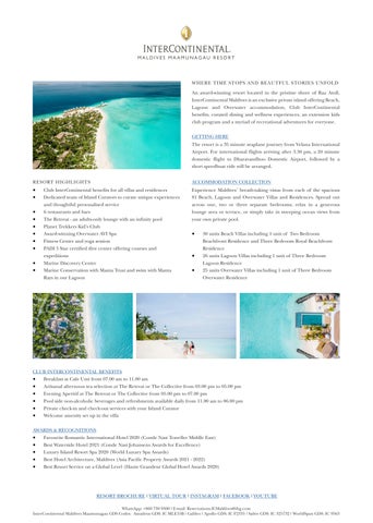 InterContinental Maldives Fact Sheet by InterContinental Maldives Issuu