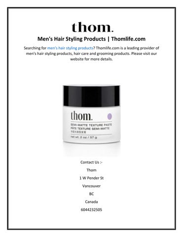 good men's hair styling products