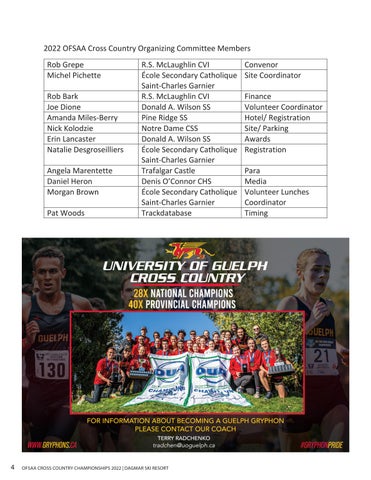 OFSAA Cross Country Championships 2022 Program 第 4 页