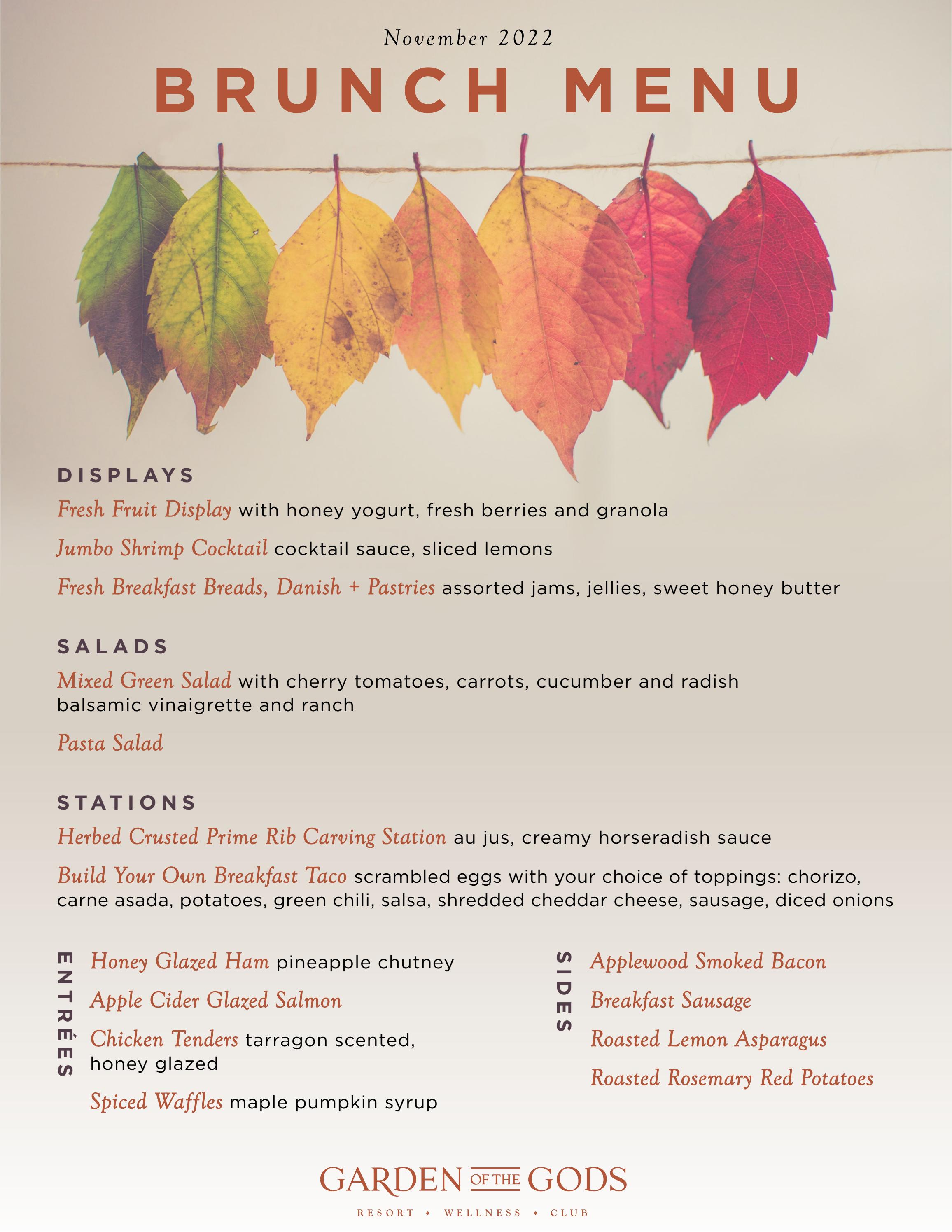 November Brunch Buffet Menu by Issuu
