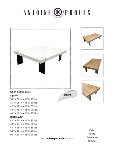 Antoine Proulx | Coffee Tables | 1-520-760-0037 第 2 页