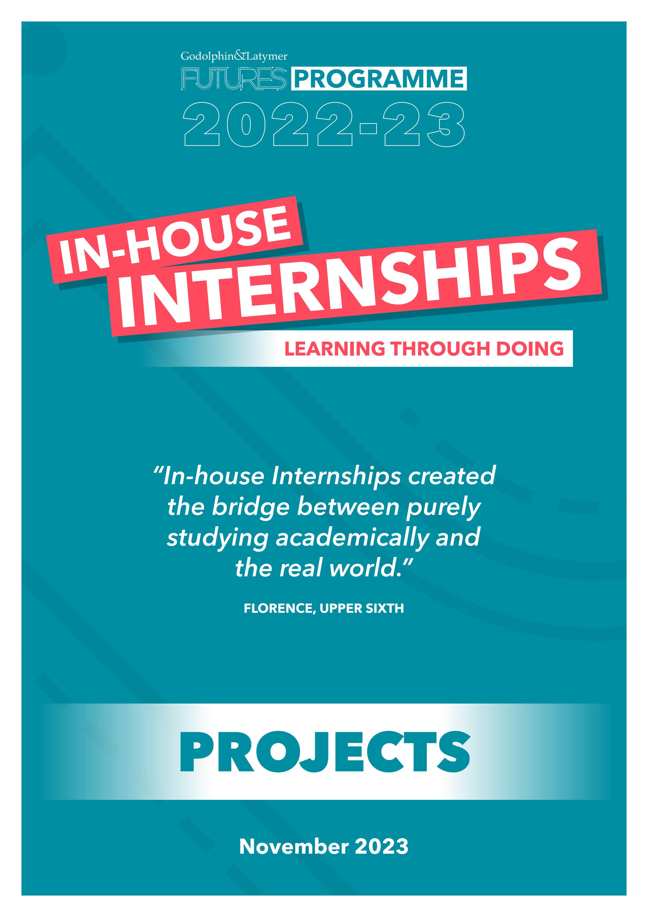 Inhouse Internships Projects 2223 by godolphinandlatymer Issuu