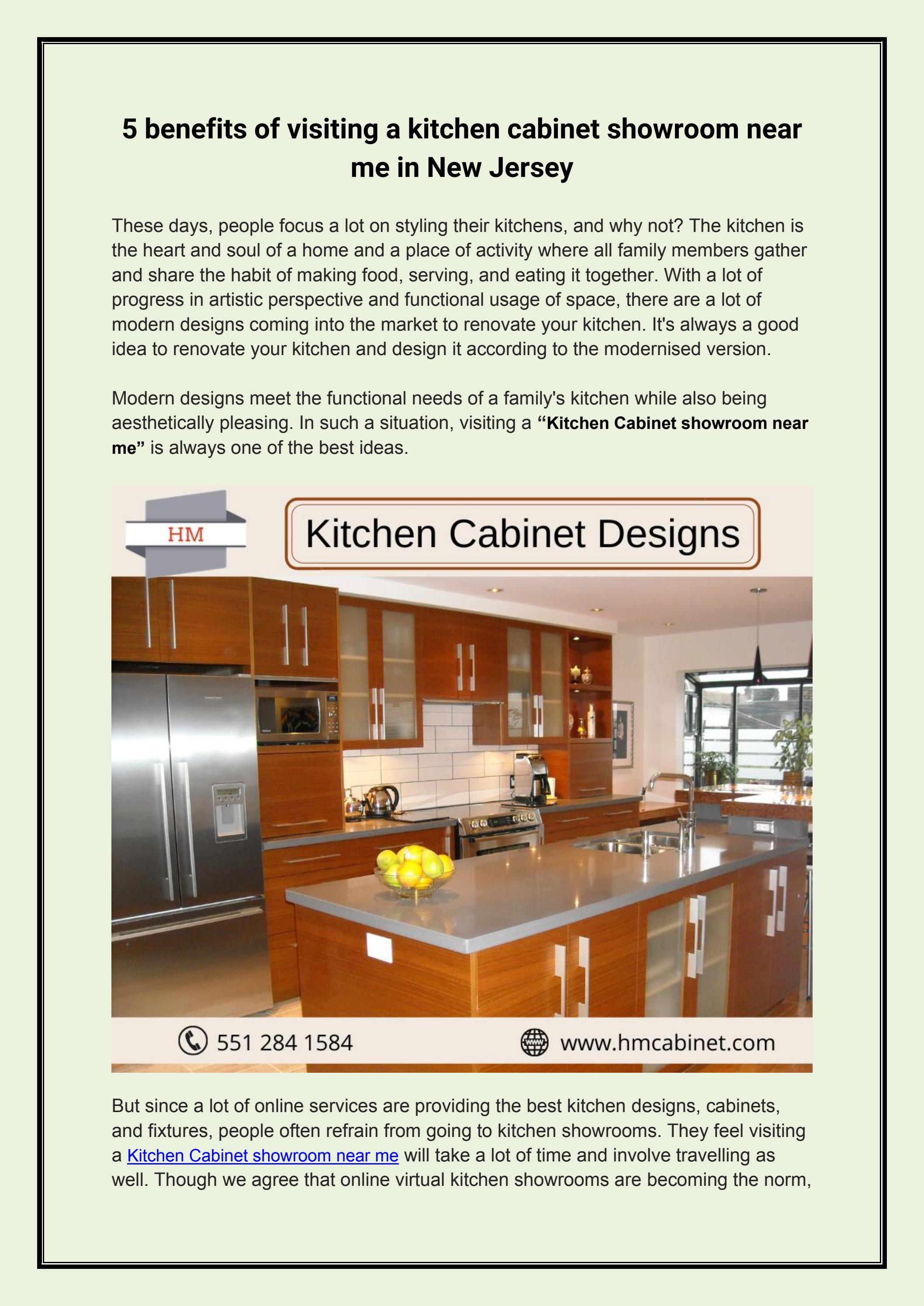 5 benefits of visiting a kitchen showroom near me in New Jersey