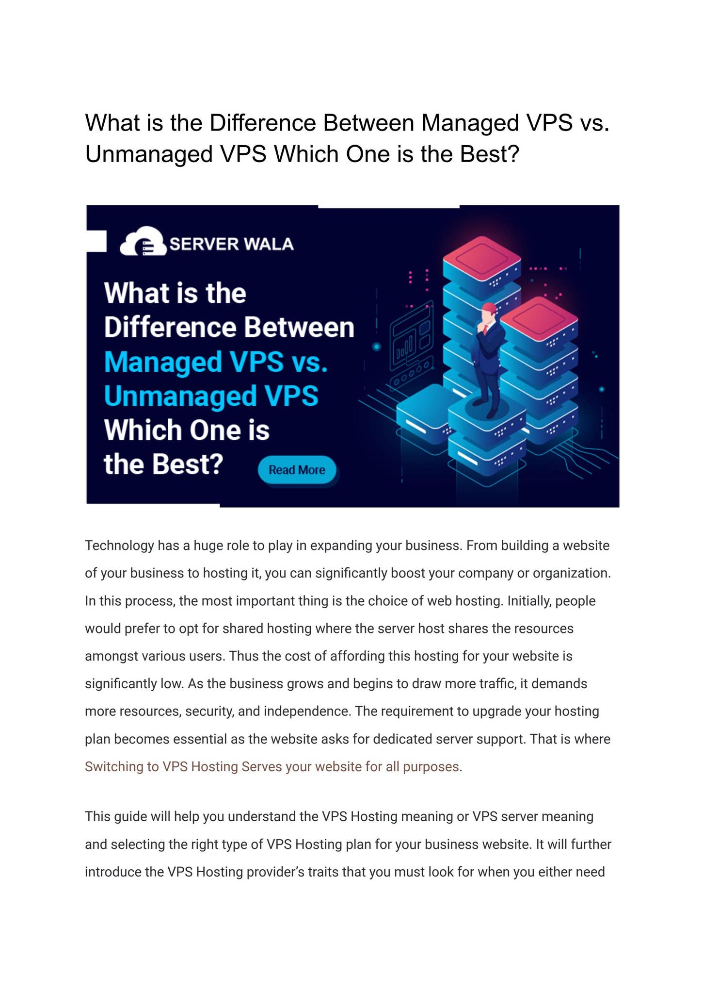 What is the Difference Between Managed VPS vs. Unmanaged VPS Which One ...